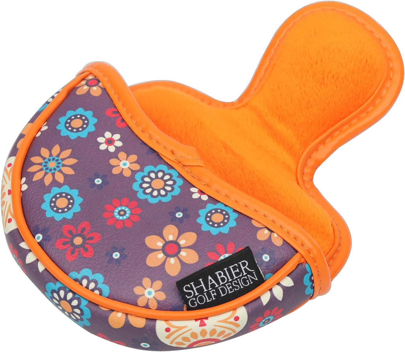Golf Mid-Mallet Headcover with Sugar Skull Design for Golf Putter Head Cover