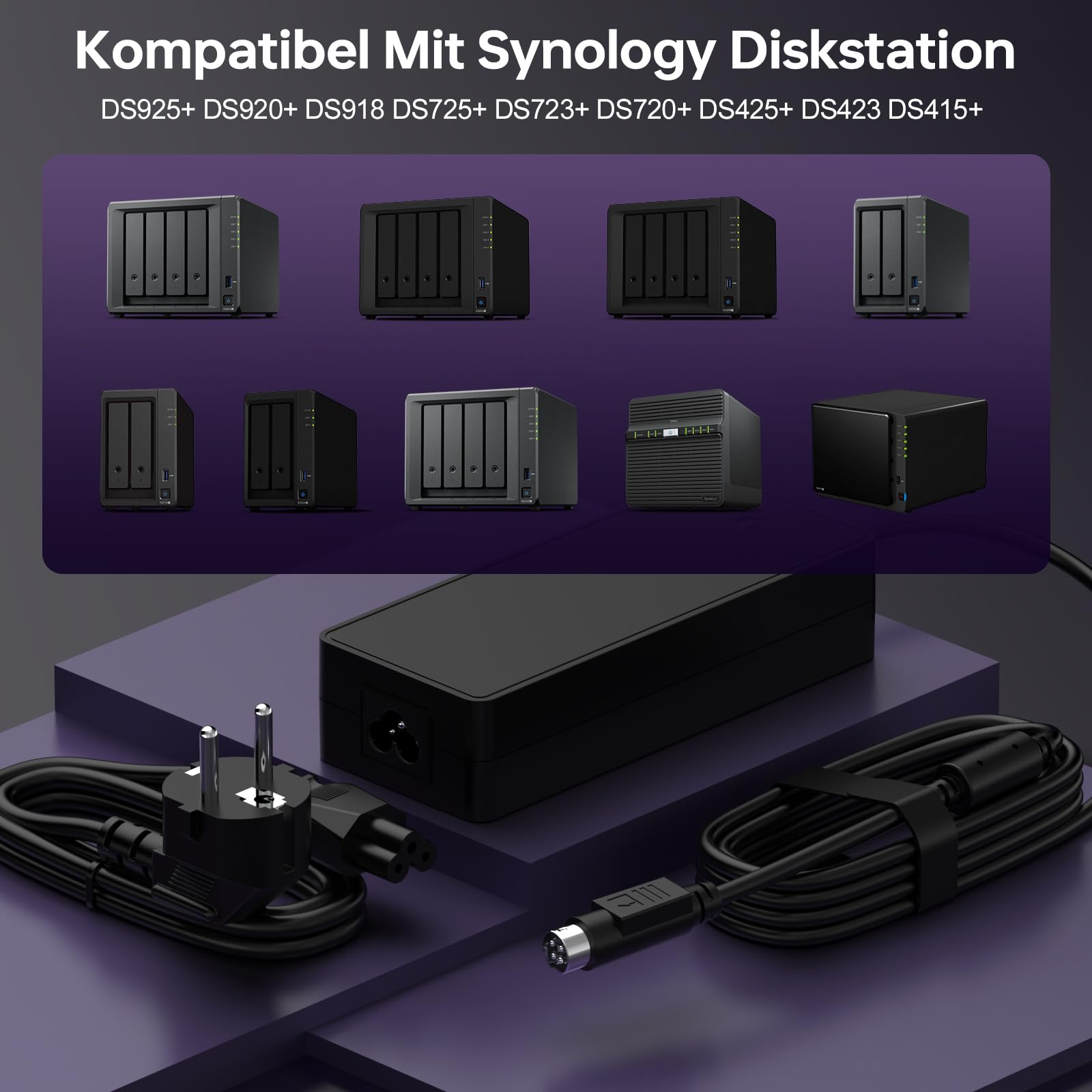 120W Ladegerät für Synology 12V10A AC adapter für Synology DiskStation DS925+ DS923+ DS920+ DS918 DS918+ DS916 Netzteil für Synology NAS DS723+DS720+DS716+DS725+DS620slim DS425+DS423 DS420 DS415+DS414