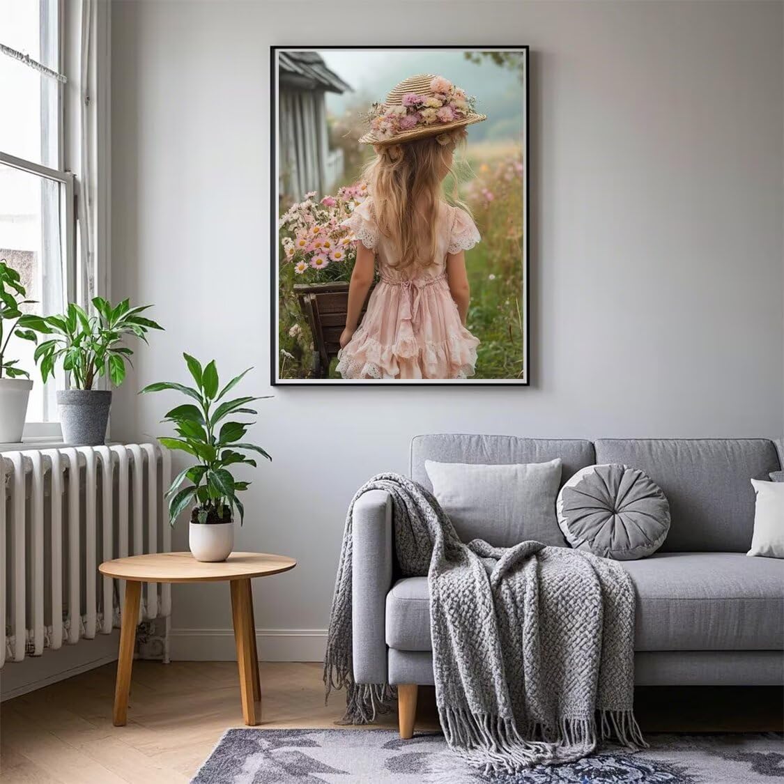 Diamond Painting XXL Mädchen für Bastelset Kinder ab 6 Jahre, Diamond Painting Blume, 5D DIY Diamant Malerei Bilder Stickerei Set, Dimond Kristall Handwerk Geschenke für Zuhause Deko 70x90cm S-268