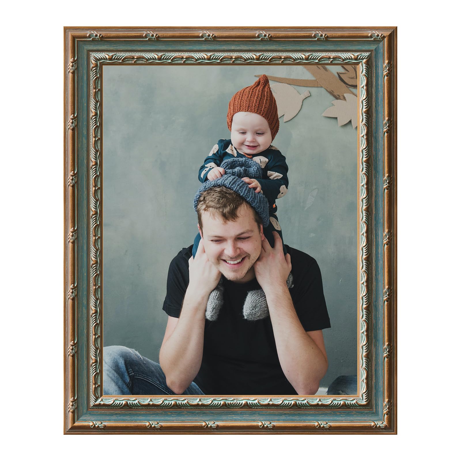 FOLKOR A4 Vintage Baroque Photo Frame Wall Mount Tabletop