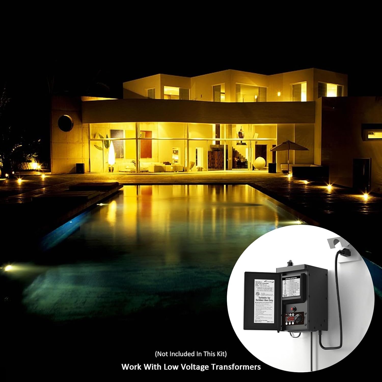 Malibu Low Voltage Black LED Submersible Floodlight