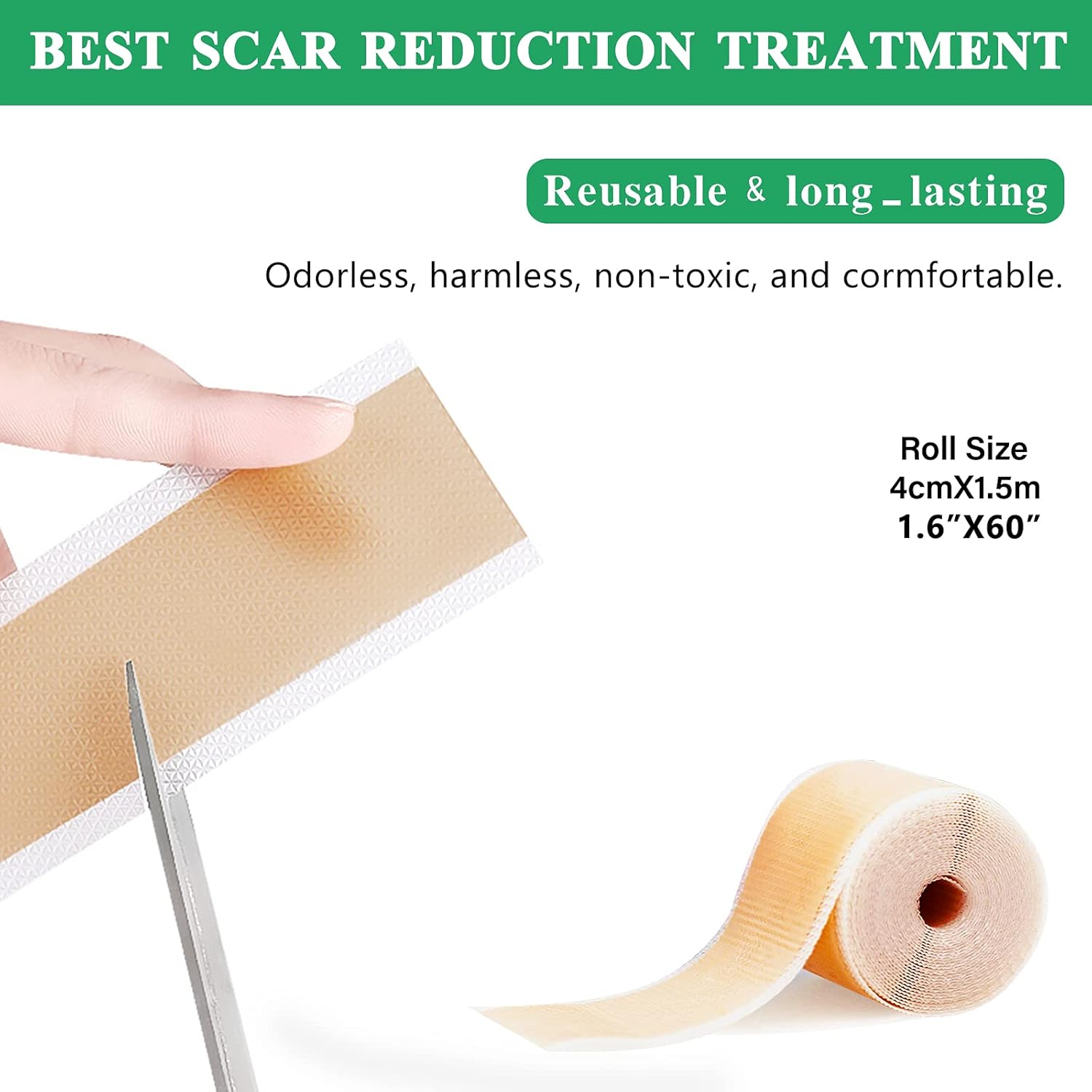 Buy Silicone Scar Sheets, Silicone Scar Tape for Scars Caused by Surgery, CSection, Burns, Acne