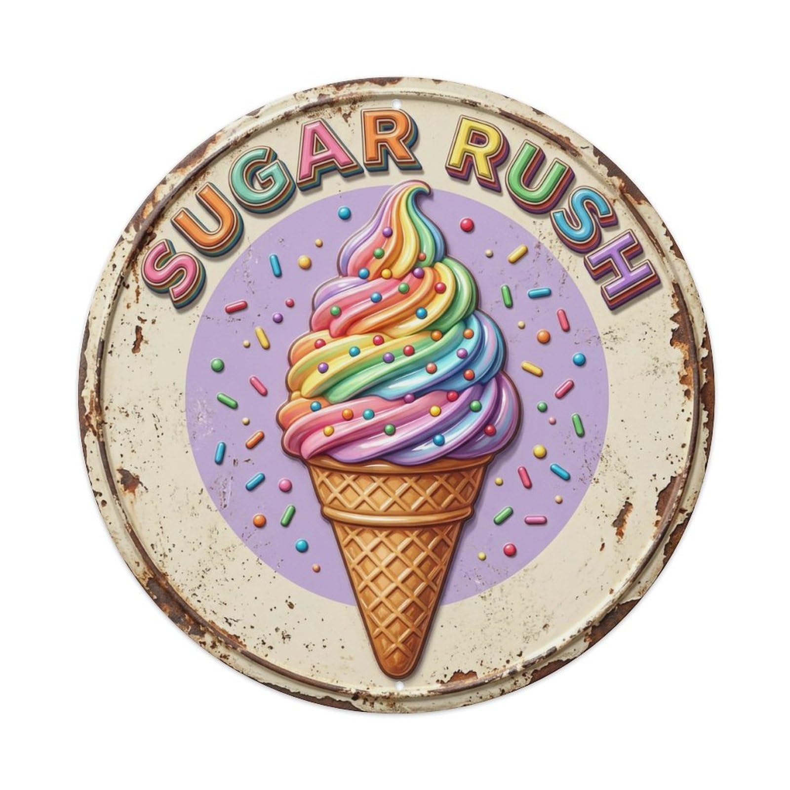 Sugar Rush Frozen Retro Metal Tin Sign