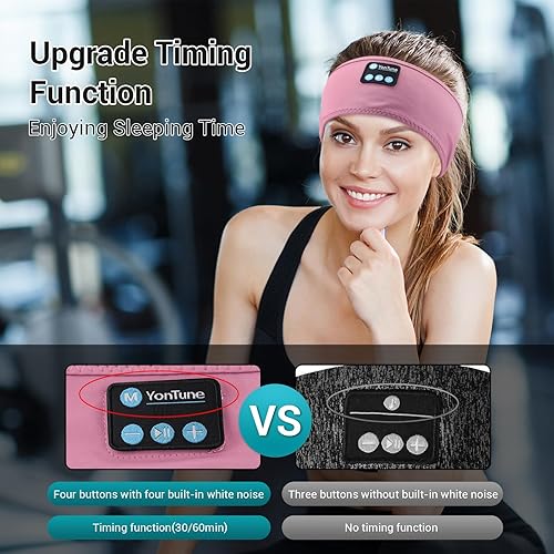 Miniatura 2 de Auriculares para dormir con Bluetooth, inalámbricos suaves con ruido blanco y altavoces ultrafinos, perfectos para dormir de lado, correr, entrenar,