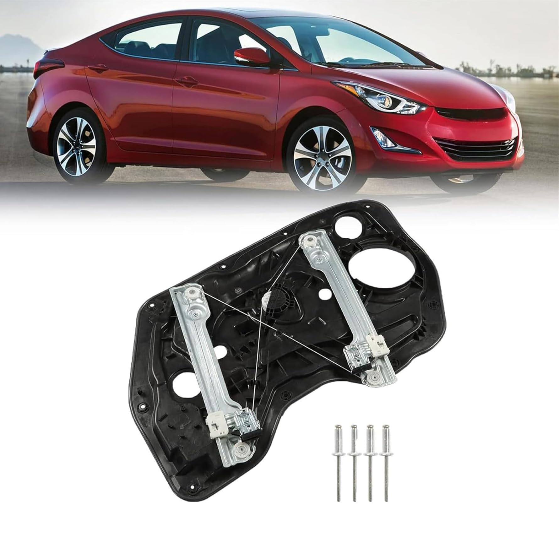 munirater Power Window Regulator without Motor Replacement for Elantra 2011-2016 Front Left Sedan Only