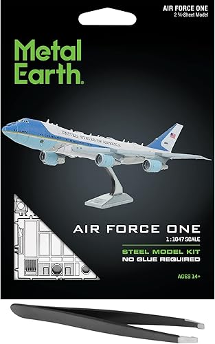 Miniatura 1 de Fascinations Kit de modelo de metal 3D Metal Earth Air Force One con pinzas