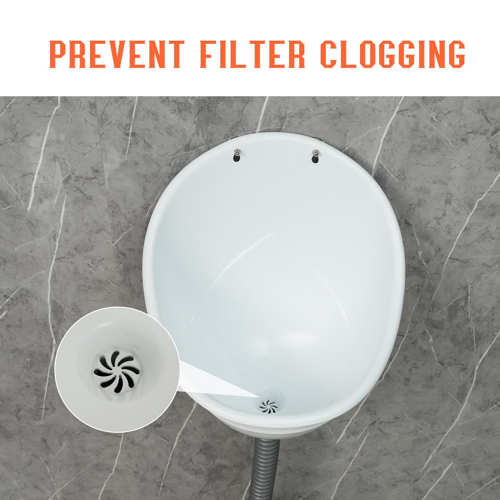 Wasserloses Urinal für die Garage, Urinal für Männer, Kunststoff-Urinale für Männer, Urinumleiter, Outdoor-Urinal, Wandmontage, Urinale für Herren, Badezimmer, kein Bohren, selbstklebend