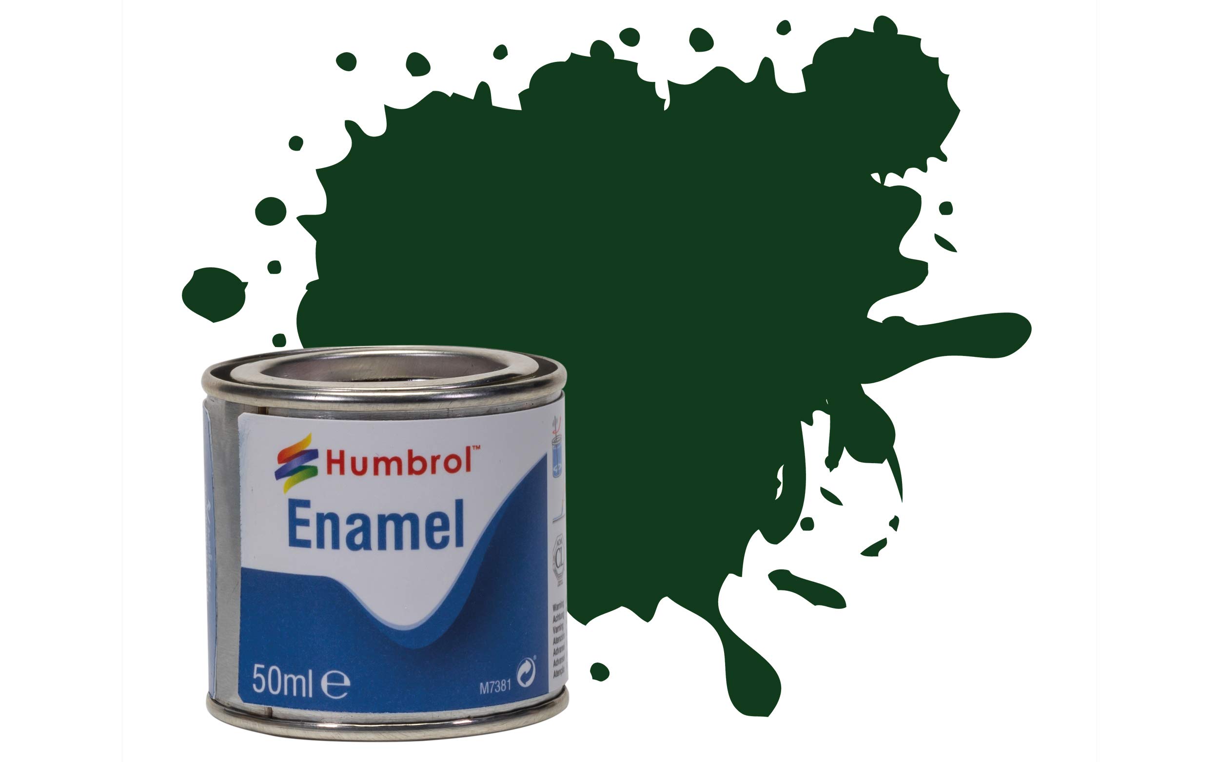 Humbrol AQ0003 Enamel Paint 3 Brunswick Green Gloss 50ml Tin Craft Model Airfix
