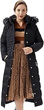 Orolay Women Warm Down Jacket with Hood Fur Long Puffer Coat