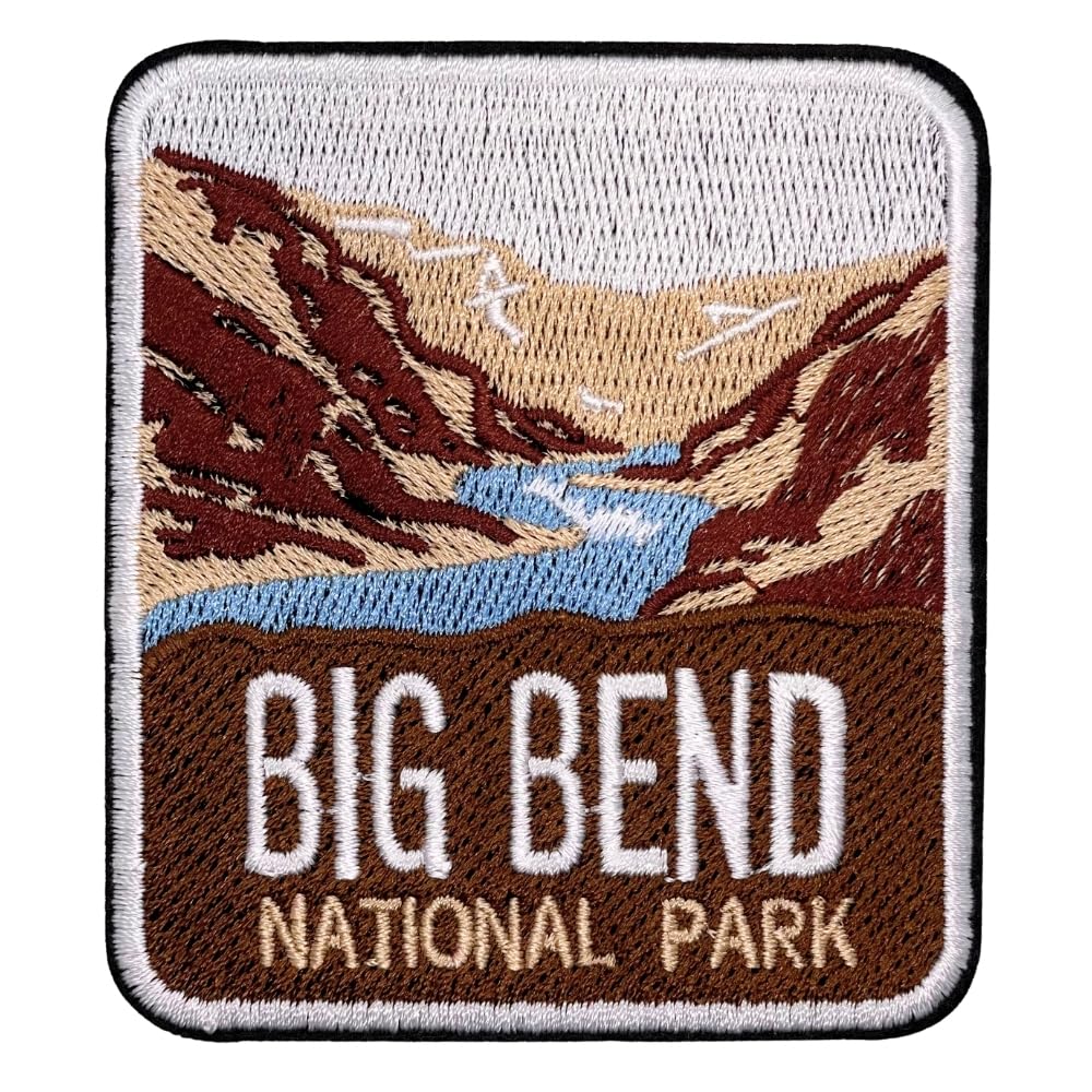 Parche Big Bend National Park – Colección de parches de parque nacional Cool – Parches de viaje bordados para mochilas con plancha y costura