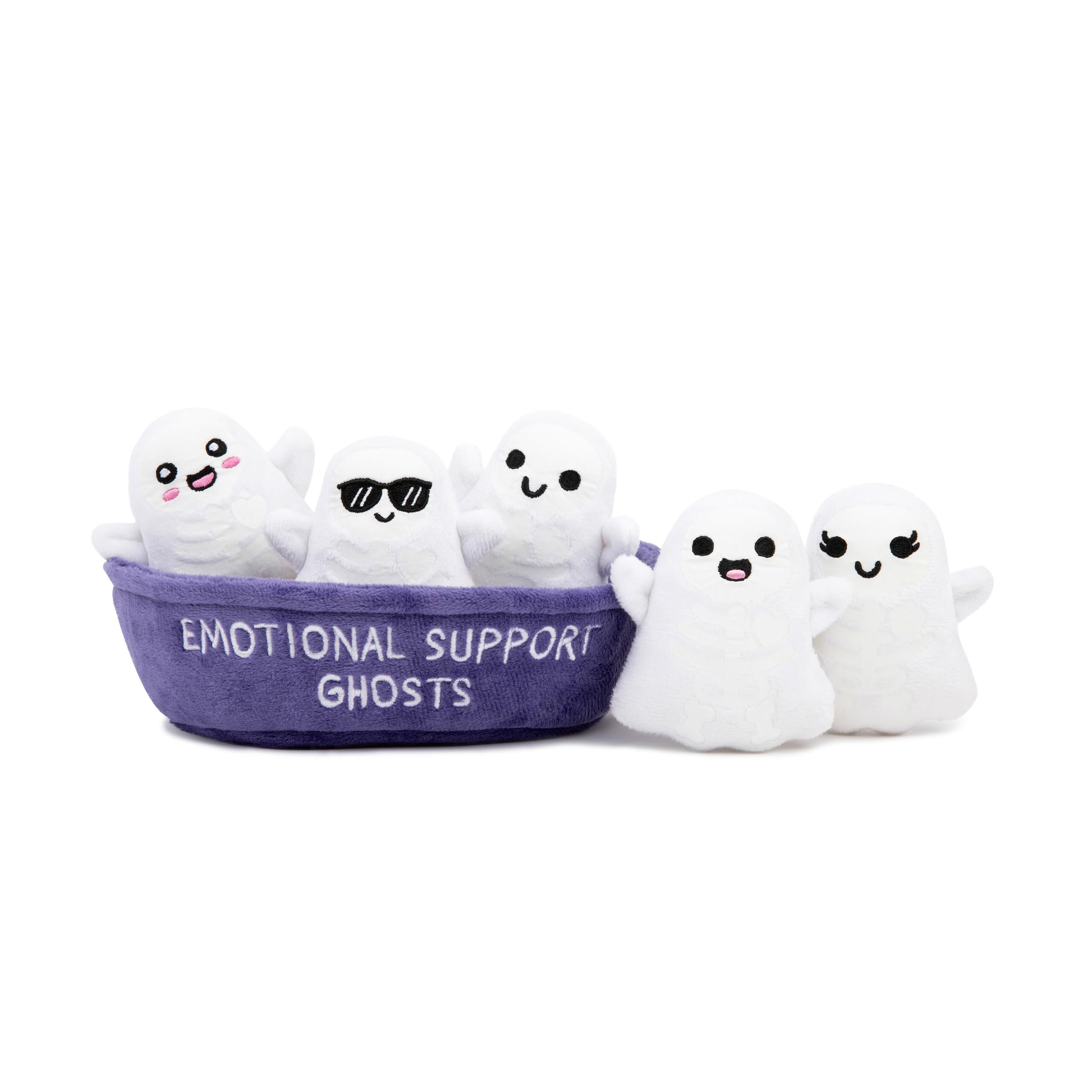 Emotional Support Ghosts by Relatable Cuddly Plush Collectibles and Cute Stuffed Animals Spooky Halloween Ghost Plushies and Fun