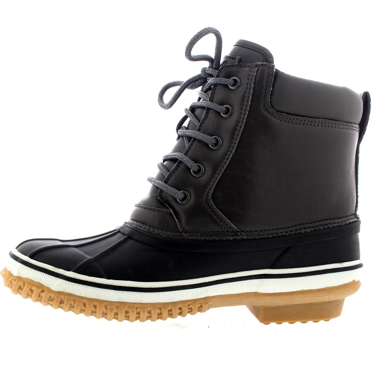 Polar Womens Duck Rubber Outsole Waterproof Winter Snow Rain Deep Tread Ankle Boot - Grey - UK8/EU41 - YC0388