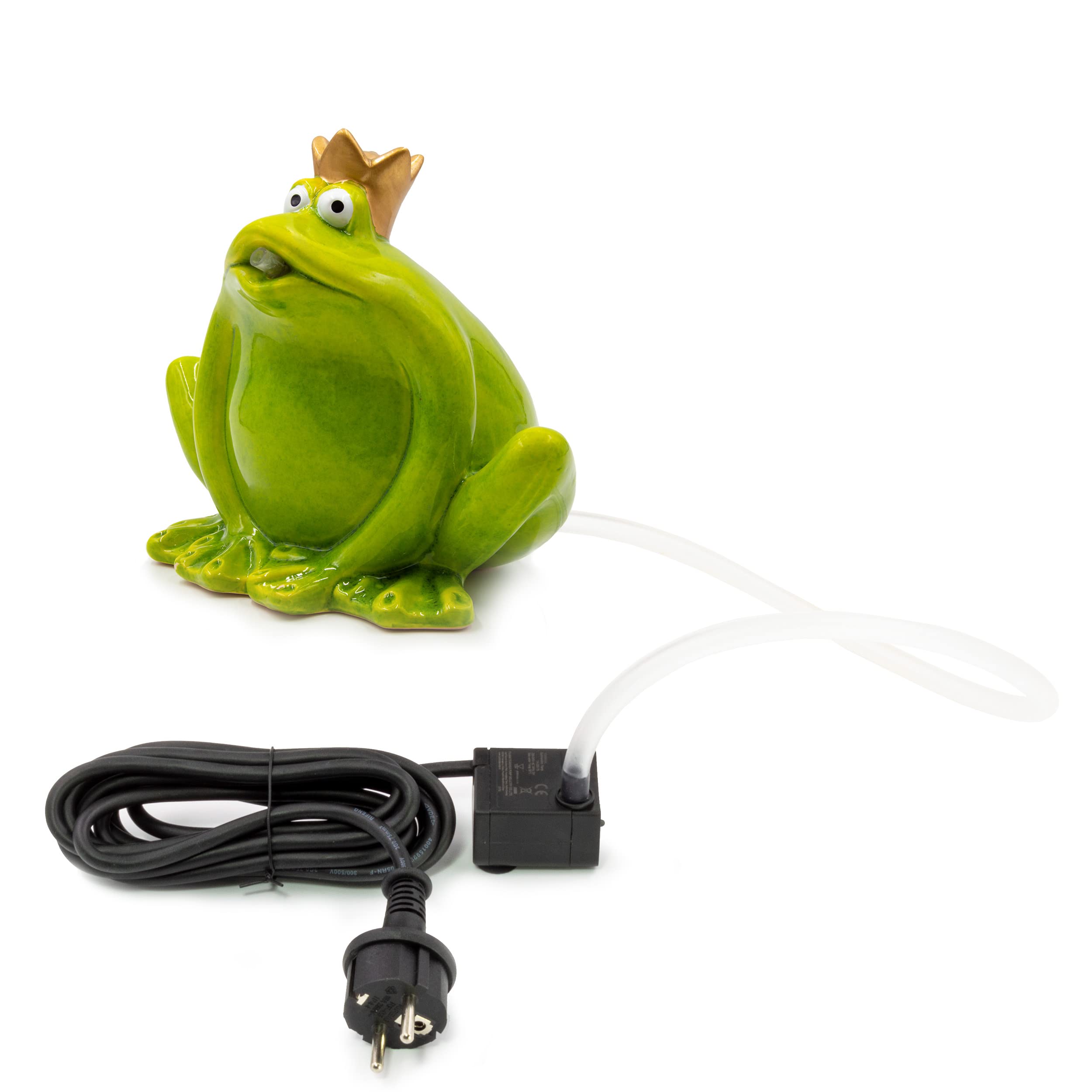 Wasserspeier Frosch Figur - Frosch Deko Garten - Wasserspiel Garten Deko - Gartenteich Becken Figuren Teich Zubehör
