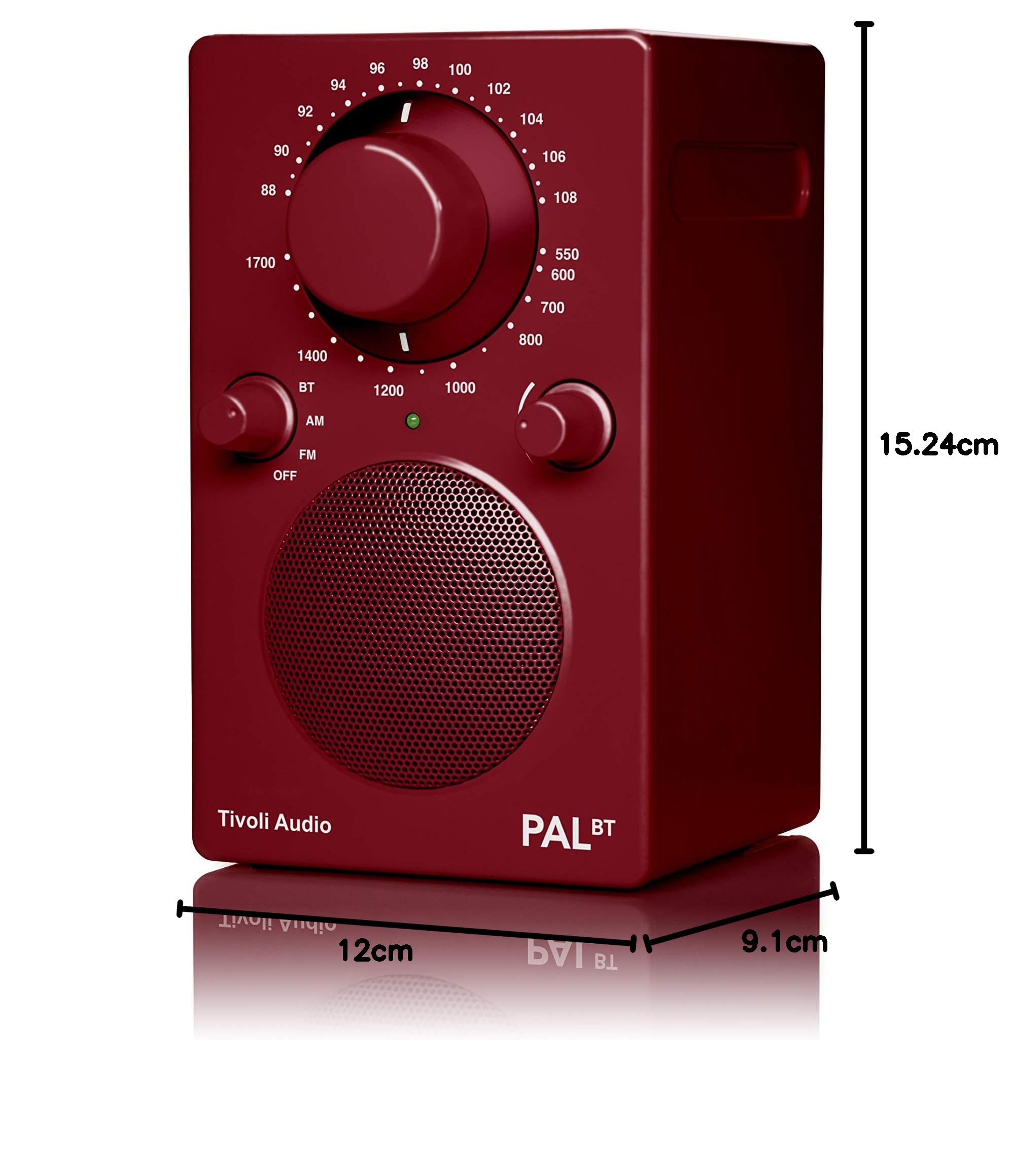 Tivoli Audio PAL BT Portable Bluetooth AM/FM Radio (Red) : Amazon