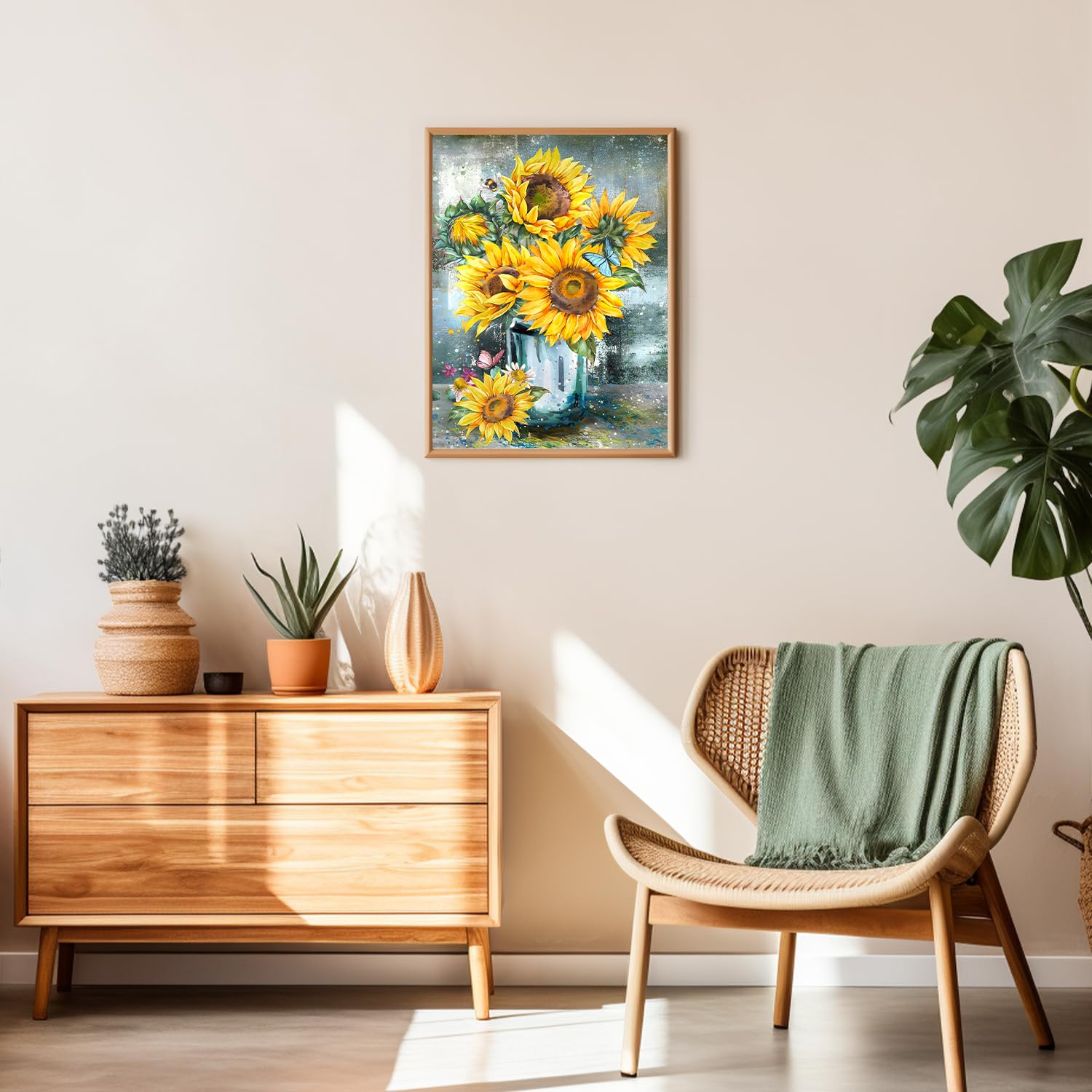 Nacnic Puzzola Illustrazione animale sorridente variopinta Stampe di poster da parete per camera da letto camera dei bambini o decorazione di interior design del soggiorno A4 con cornici nere