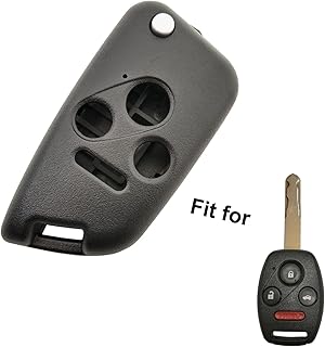 Cutting Not Required - Flip Modified Key Fob Case Shell Fit for Honda 2003-2012 Accord / 2006-2013 Civic EX / 2009-2015 Pilot /2005-2006 CR-V (1)