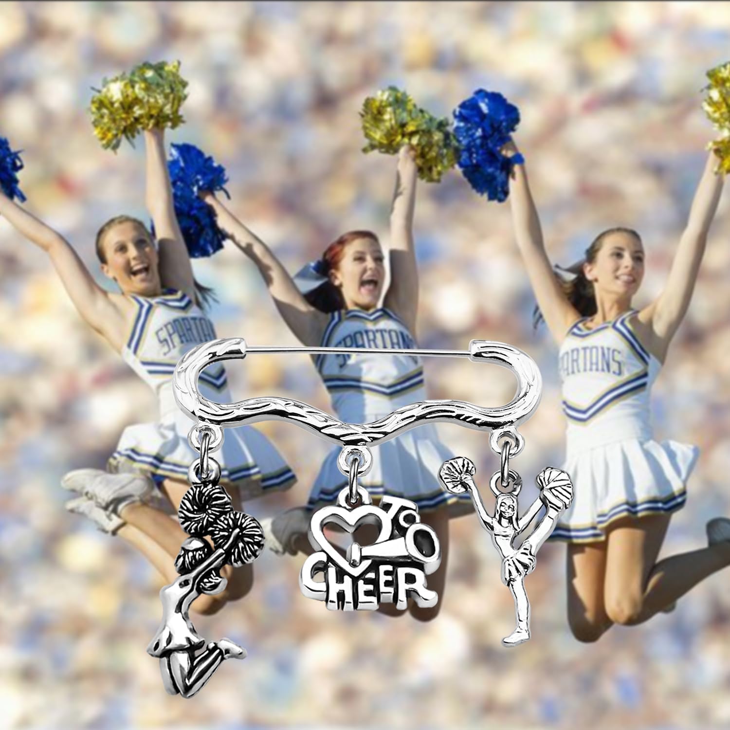 PLITI Cheerleader Gift Cheerleading Gift Cheer Team Gift Cheer Coach Appreciation Gift Cheer Brooch Pin For Cheer Mom