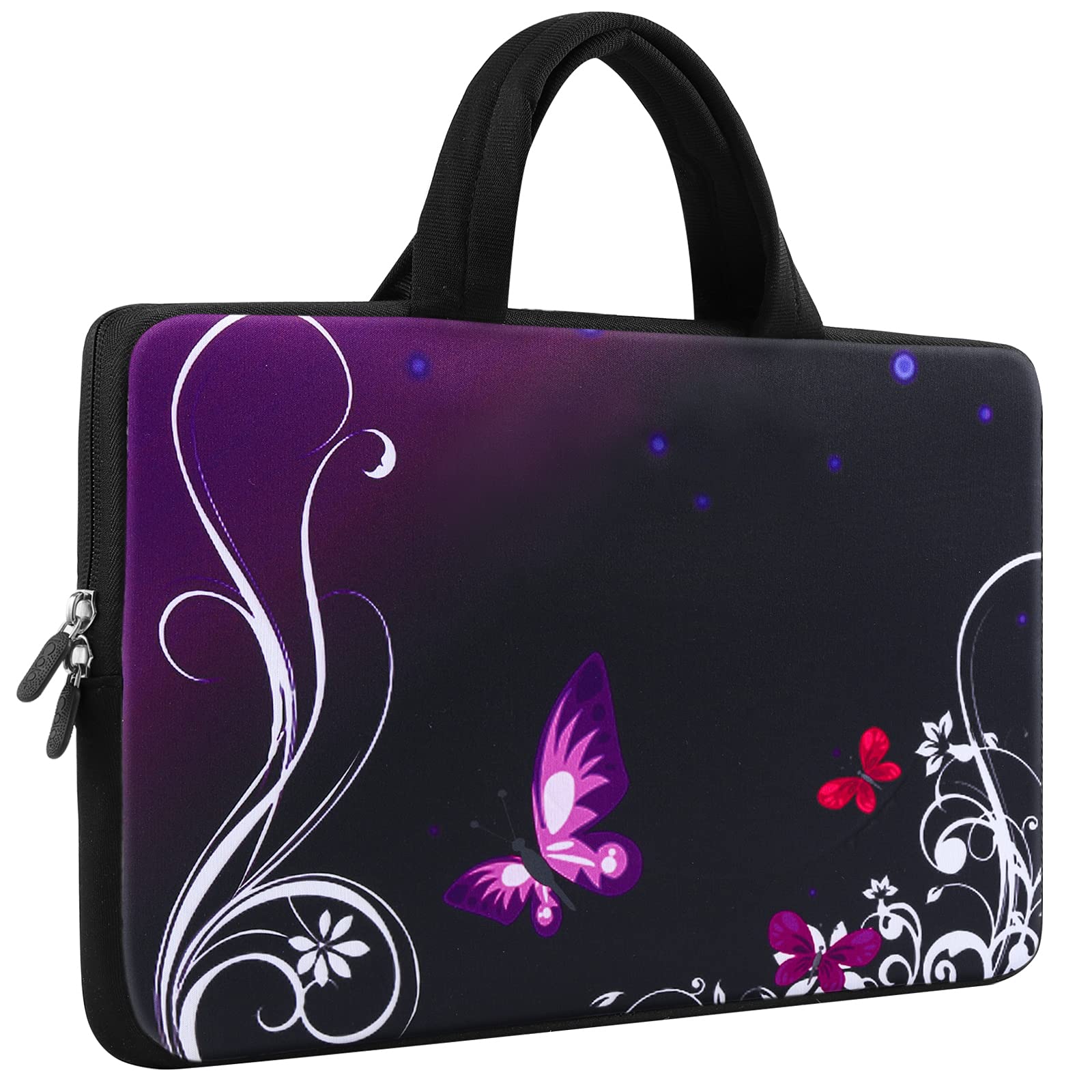 iColor 11 11.6 12 12.1 12.5 inch Laptop Carrying Bag Chromebook Case Notebook Ultrabook Bag Tablet Cover Neoprene Sleeve for MacBook Air Purple
