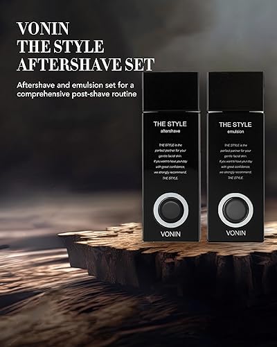 Miniatura 2 de (The Style Aftershave Set, 11.5 fl oz) - Kit de cuidado de la piel para hombres para una piel suave CoQ10, Cypress, AHA  Cuidado de la piel coreano
