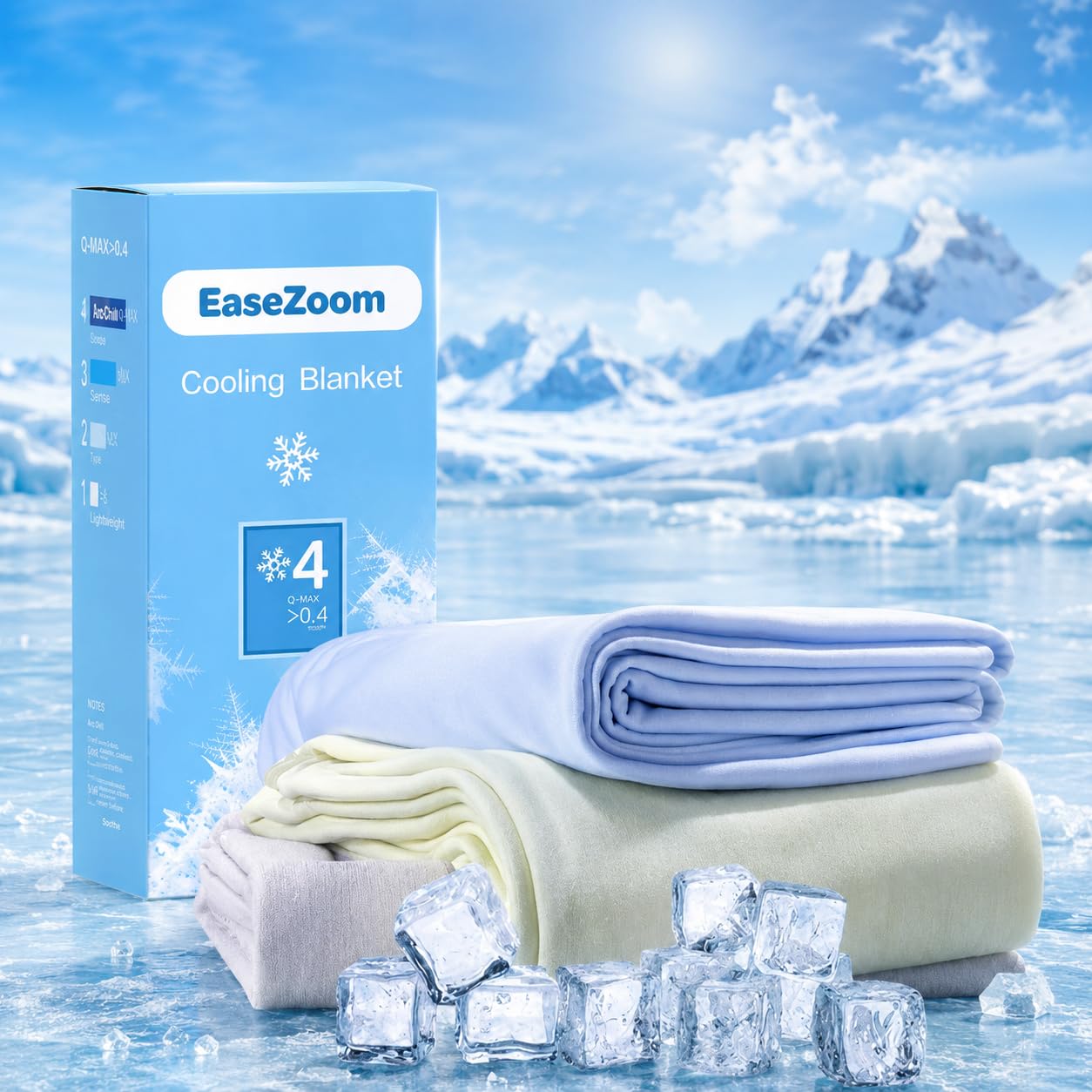 Cooling Blanket for Hot Sleepers, Instant Icy-Cool Feel Cool-Touch Double-Sided Blanket for Night Sweats, Lightweight Breathable Summer Throw for Bed Sofa Couch Travel, Adults Kids, Grey, 228*228 cm
