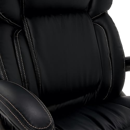 Miniatura 5 de Serta Silla de computadora ergonómica ajustable para oficina ejecutiva con almohadas corporales en capas, borde de asiento de cascada, cuero