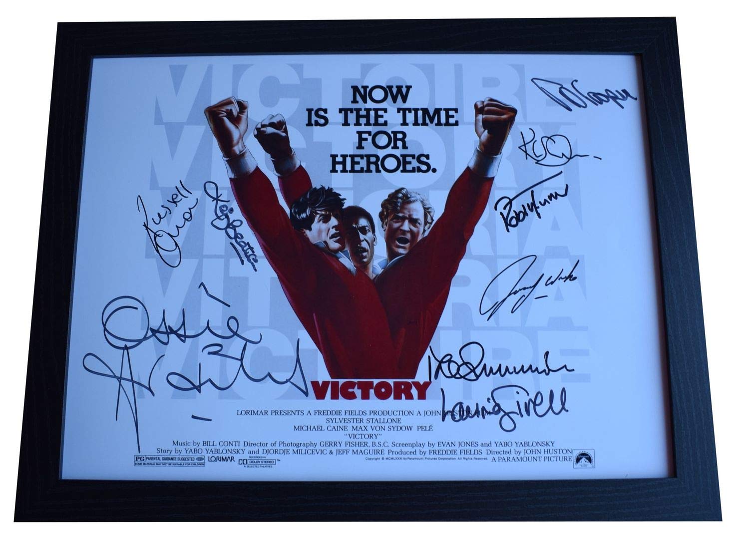Sportagraphs LTDEscape to Victory Signed Autograph x9 16x12 framed photo display Film AFTAL COA