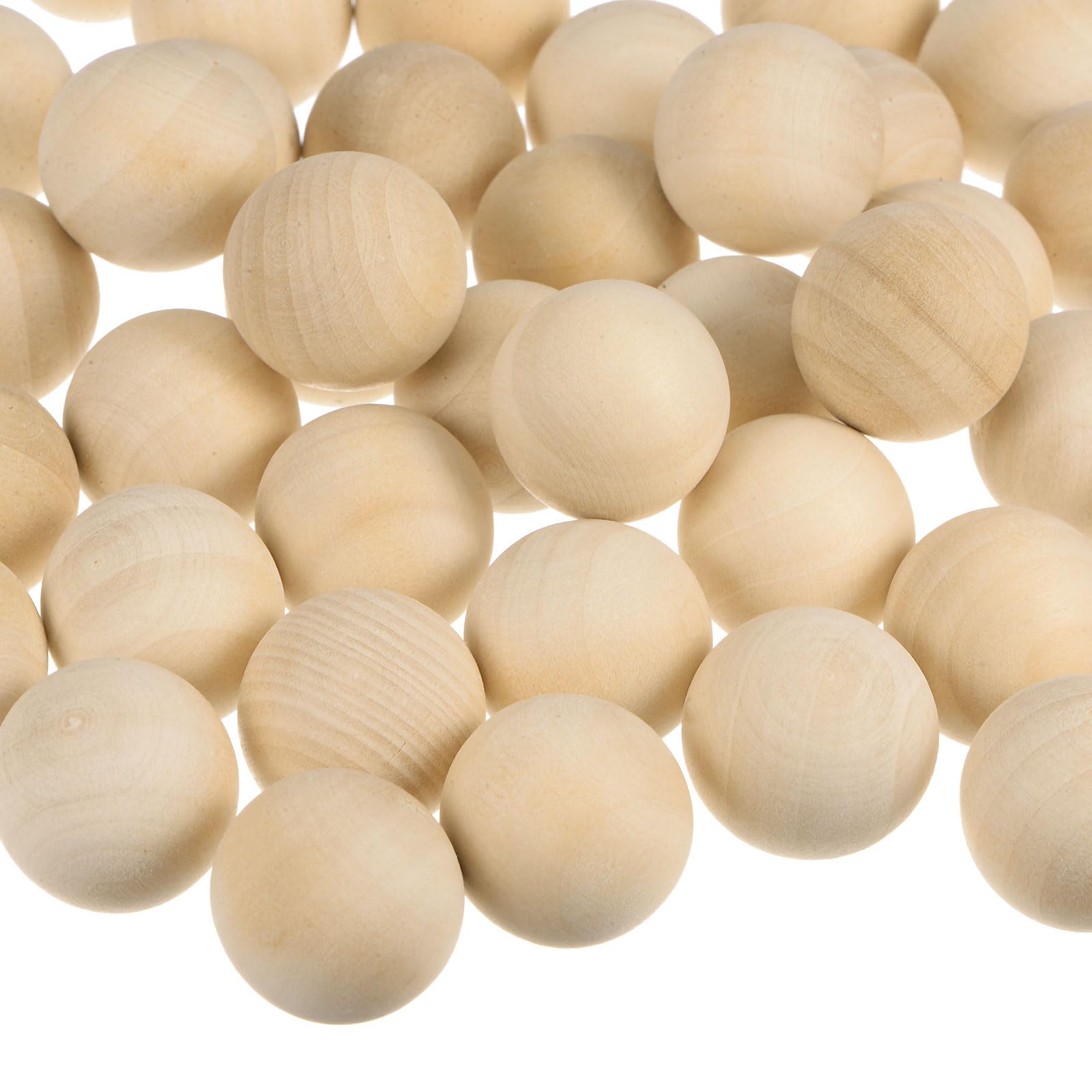 Boules rondes en bois massif brut 20 mm pour loisirs créatifs, ornements et projets d'art x100