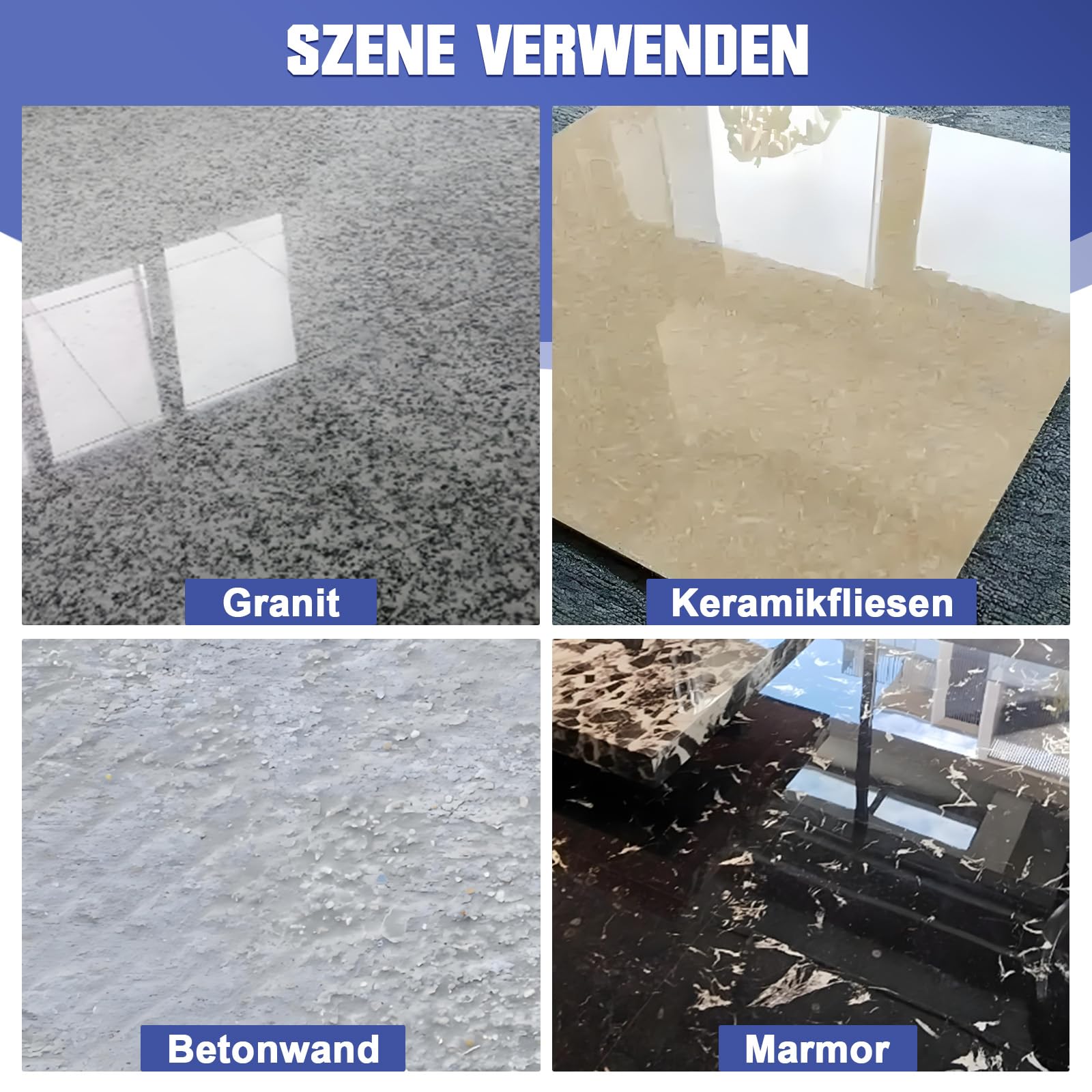 100 mm sucha diamentowa tarcza polerska, 9 sztuk, ziarnistość #50, #100, #200, #400, #800, #1500 i #3000, tarcze polerskie z talerzem podporowym M14, do szlifierek kątowych