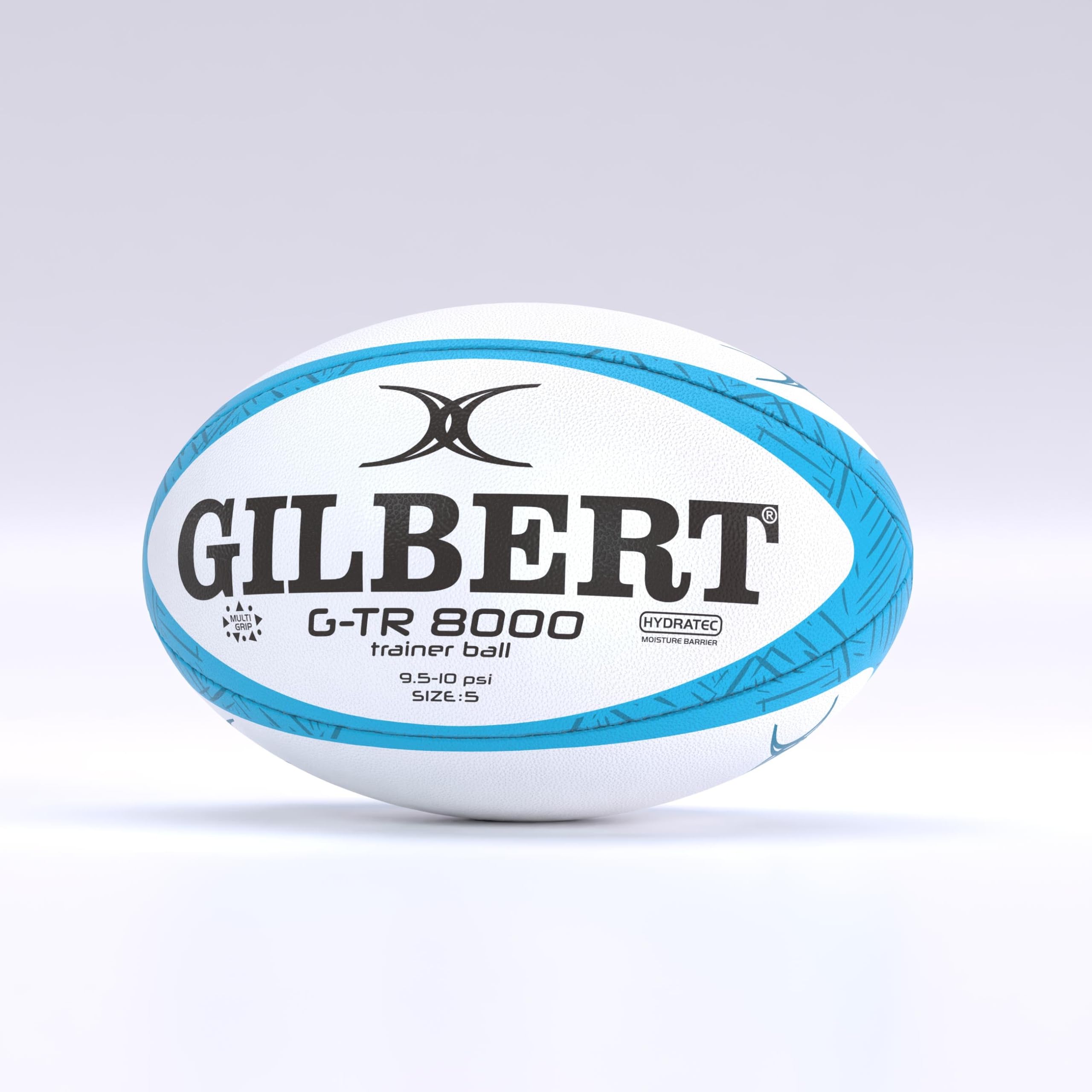 Gilbert G-TR8000 Training Rugby Ball, Sky, Size 3