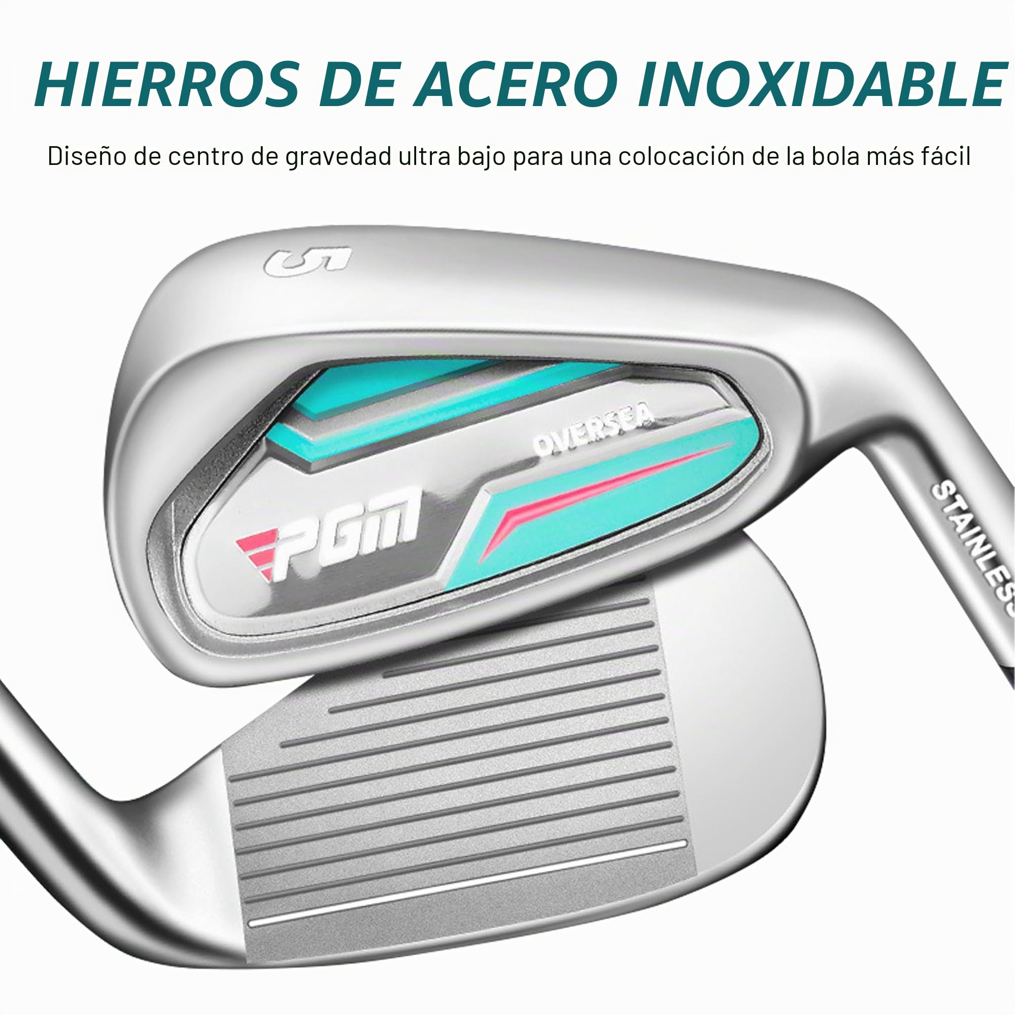 PGM Set de palos de golf para mujer con 12 palos – 4 maderas (#1,3,5,4H), 7 hierros (#5,6,7,8,9,PW, SW) y 1 putter – bolsa de golf