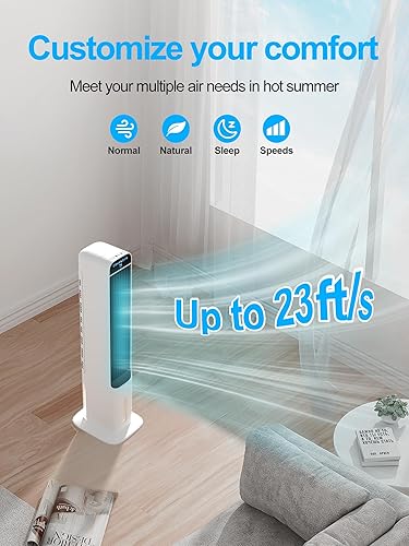 Miniatura 2 de Ventilador de refrigeración que sopla aire frío, enfriador de aire evaporativo portátil, enfriador de pantano con oscilación de 80, 3 modos,