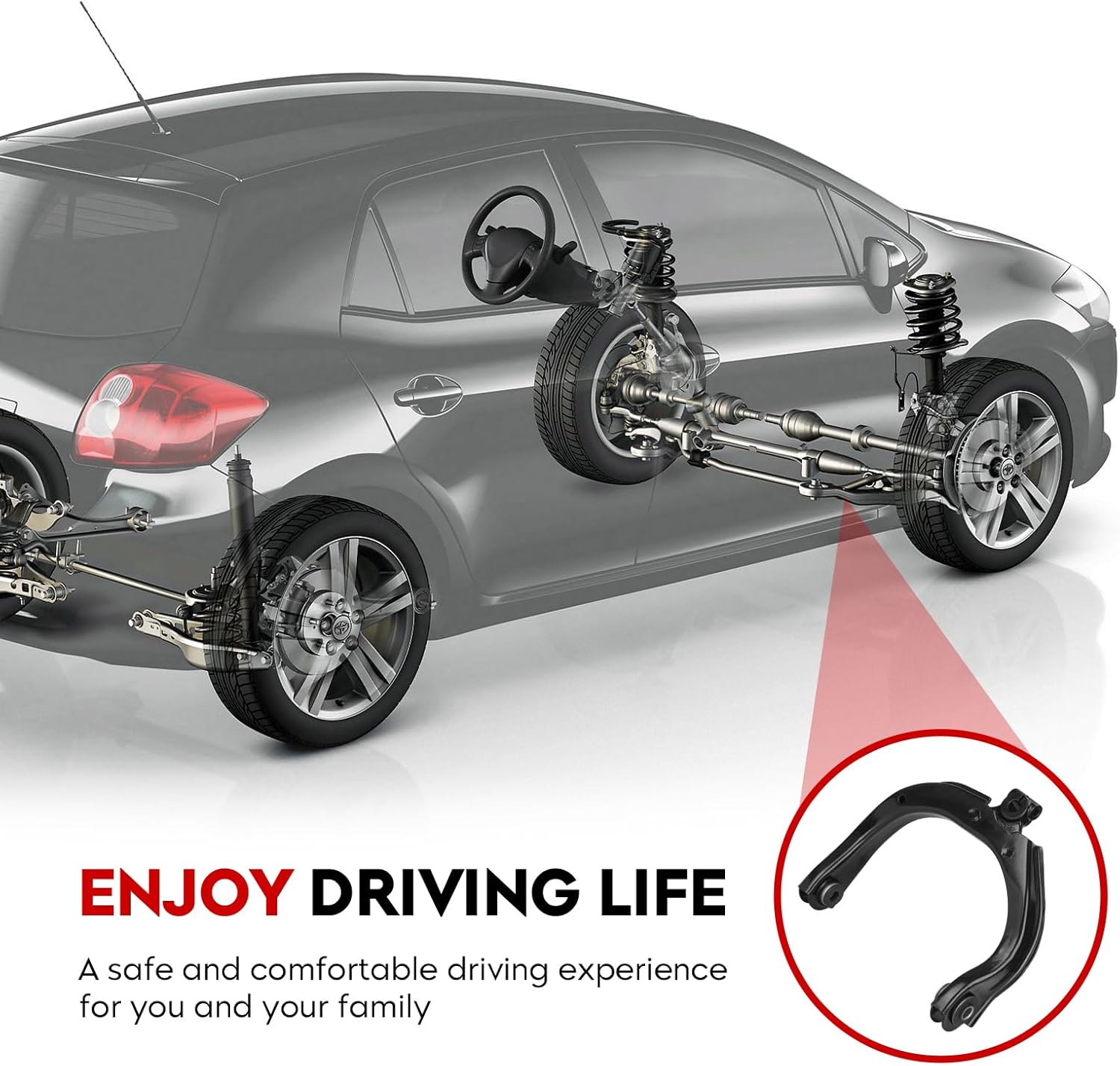 TadaMark Front Upper Control Arm Suspension Kit Fit for 2004-2007 Buick Rainier Chevrolet Trailblazer (EXT) 2004-2008 GMC Envoy XL XUV Isuzu Ascender 2005-2009 Saab 9-7X - 12pcs