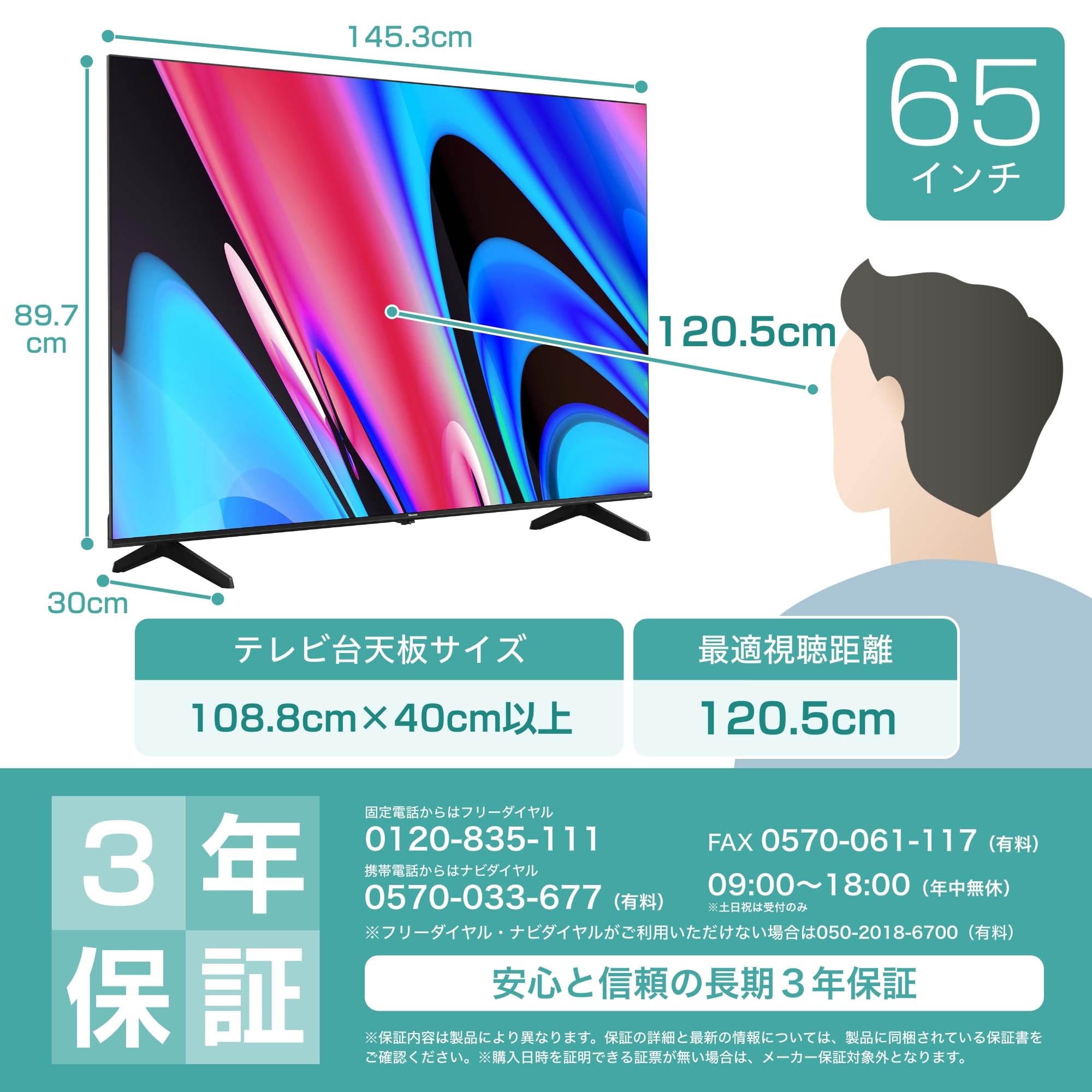 Amazon | 【Amazon.co.jp限定】ハイセンス 65V型 65E60N 4K