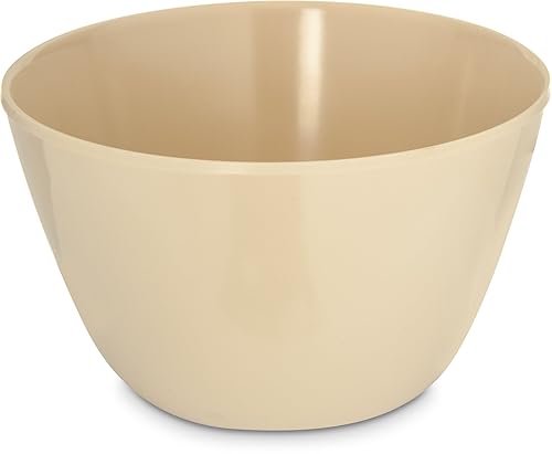 Carlisle FoodService Products Kingline - Tazón de plástico reutilizable para sopa para el hogar y restaurante, melamina, 8 onzas, bronceado (paquete