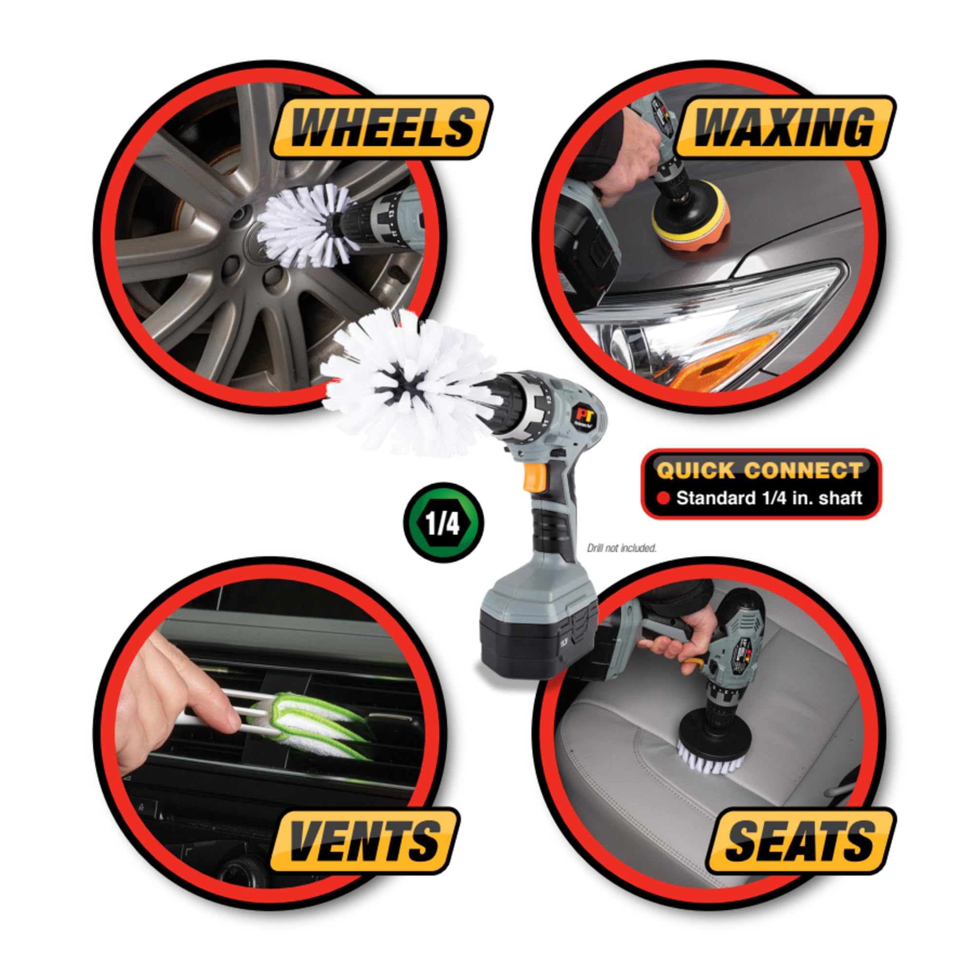 PERFORMANCE TOOL W4992 Ultimate Autowasch-Set (16-teilig) – die komplette Lösung für EIN funkelndes sauberes Auto