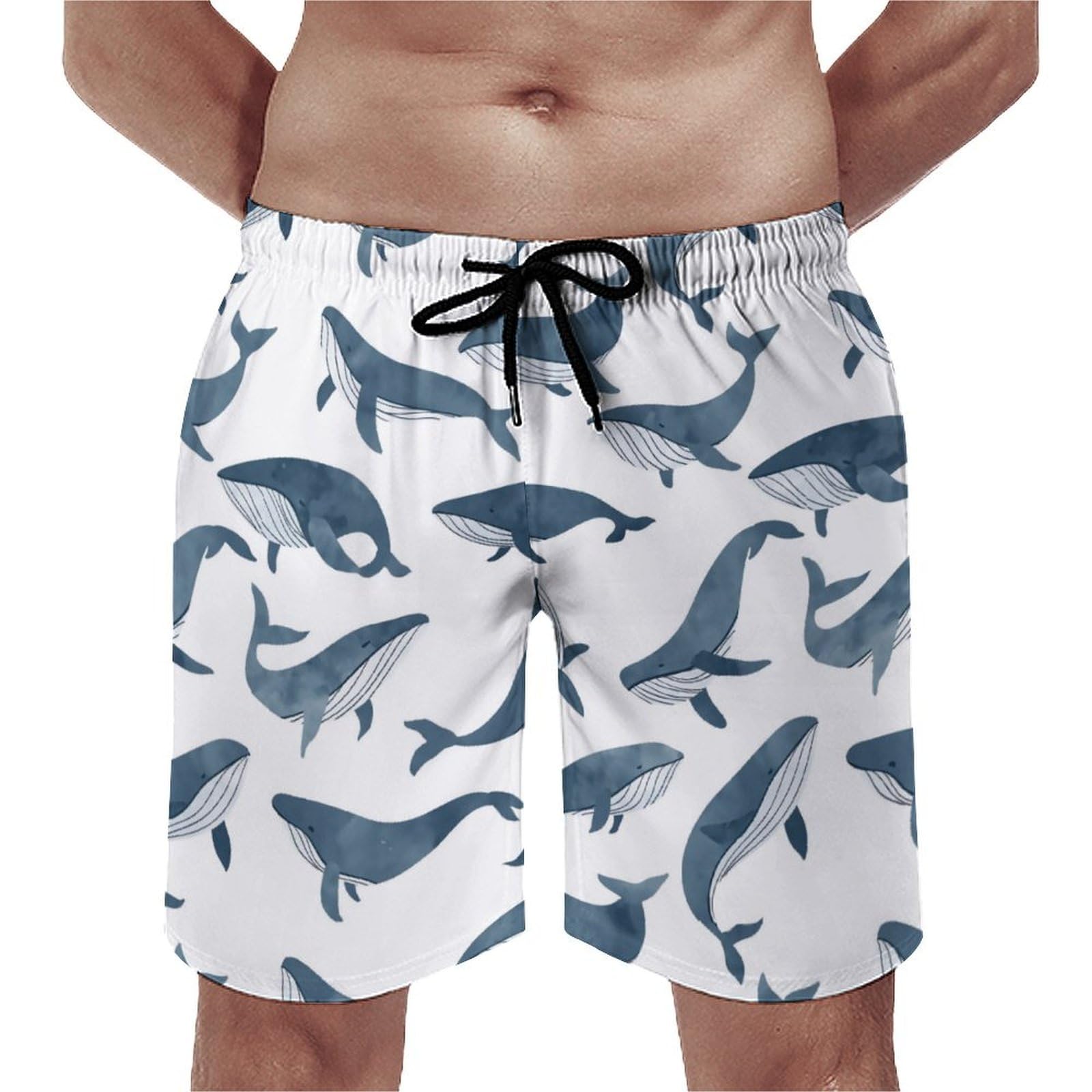 Amazon.co.jp: ビーチショーツ サメ 鮫柄 魚柄 ハーフパンツ メンズ