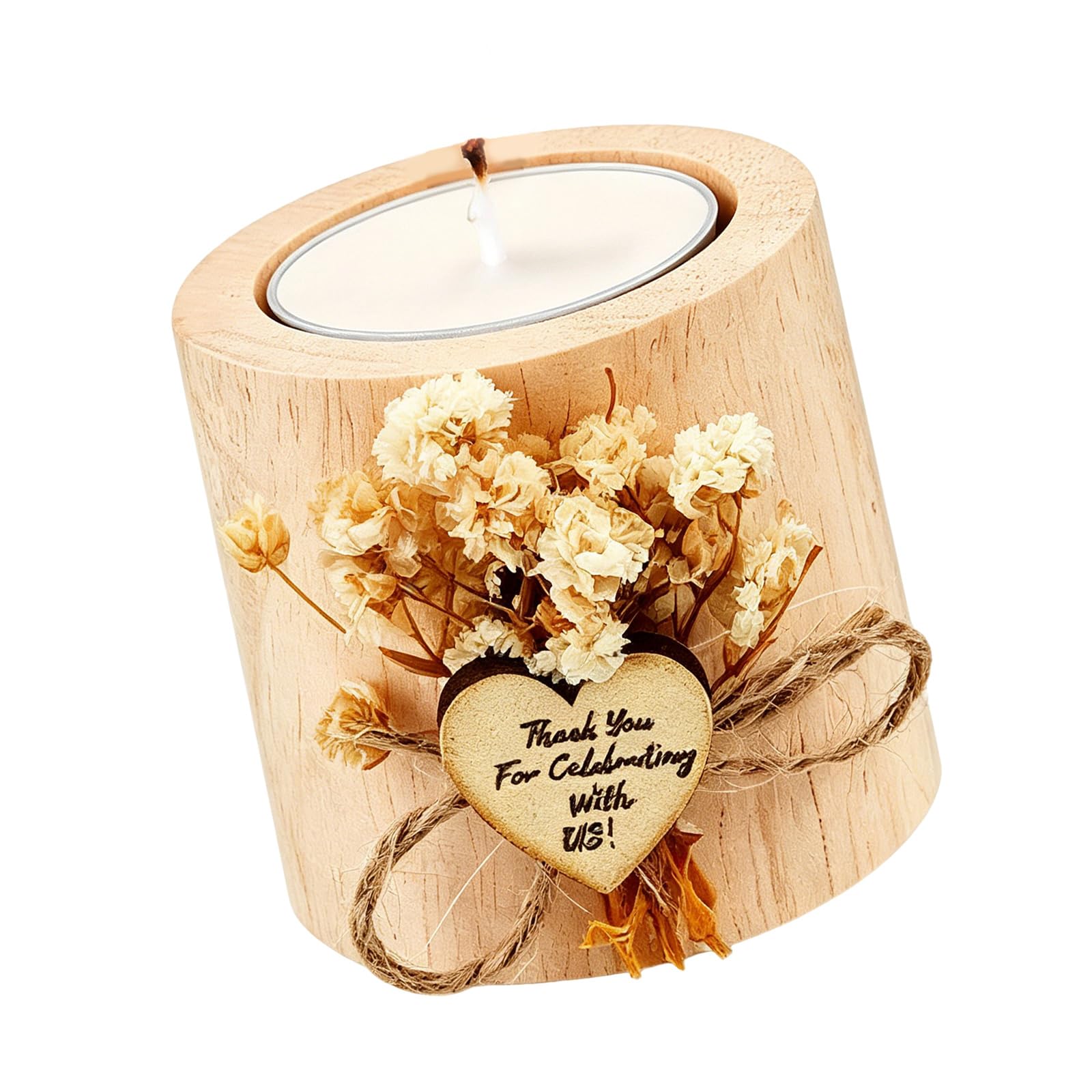 Elnwnnkc B Ridal Shower Tray Artistic Candlestick Tea Light Stand With Wood Texture For Table Shelf Decoration Wooden Tea Light Owner