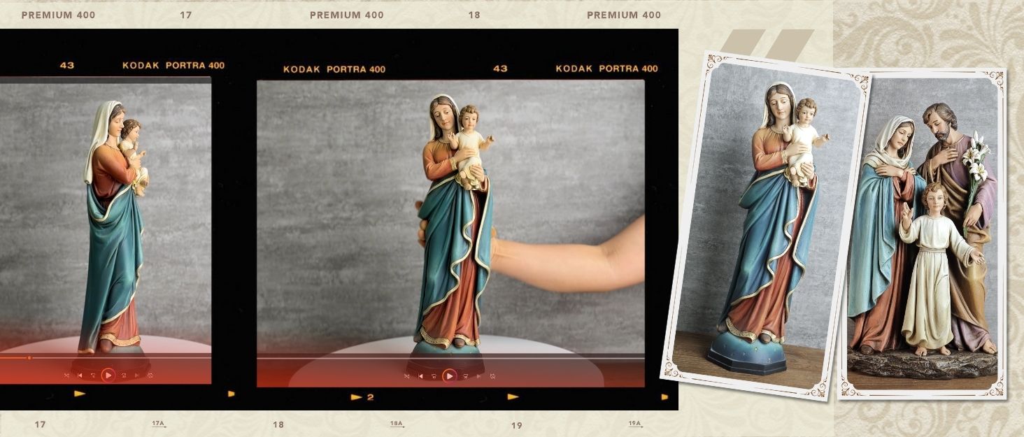 Estatua católica Virgen María con Niño Jesús 15 pulg miniatura 7