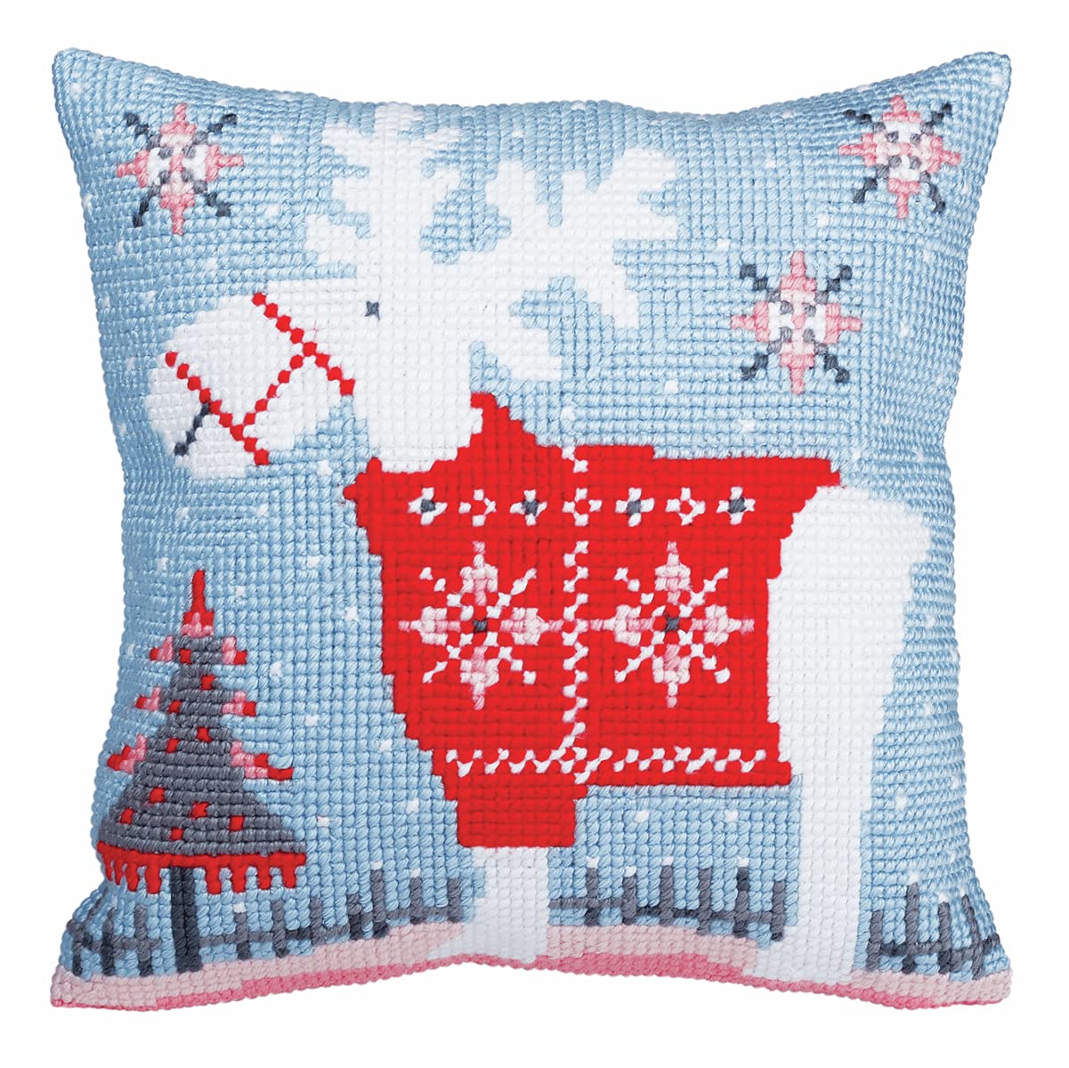 Collection d'Art Cushion KIT/Christmas DEER/40 X 40, Multi, 40 x 40cm