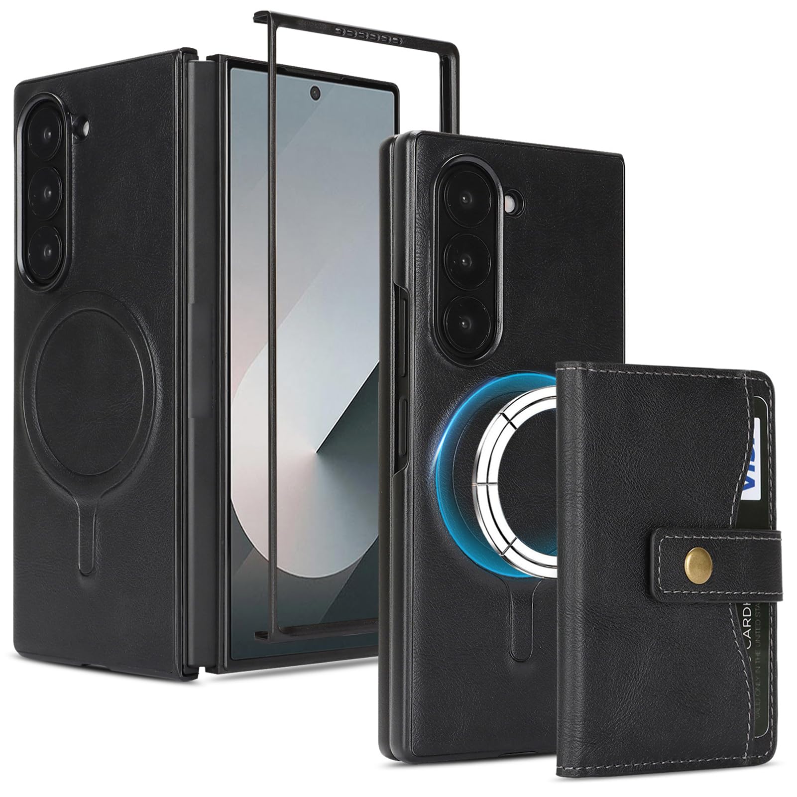 Funda Cuero para Samsung Galaxy Z Fold 8 Ultra, Magnética Tarjeta