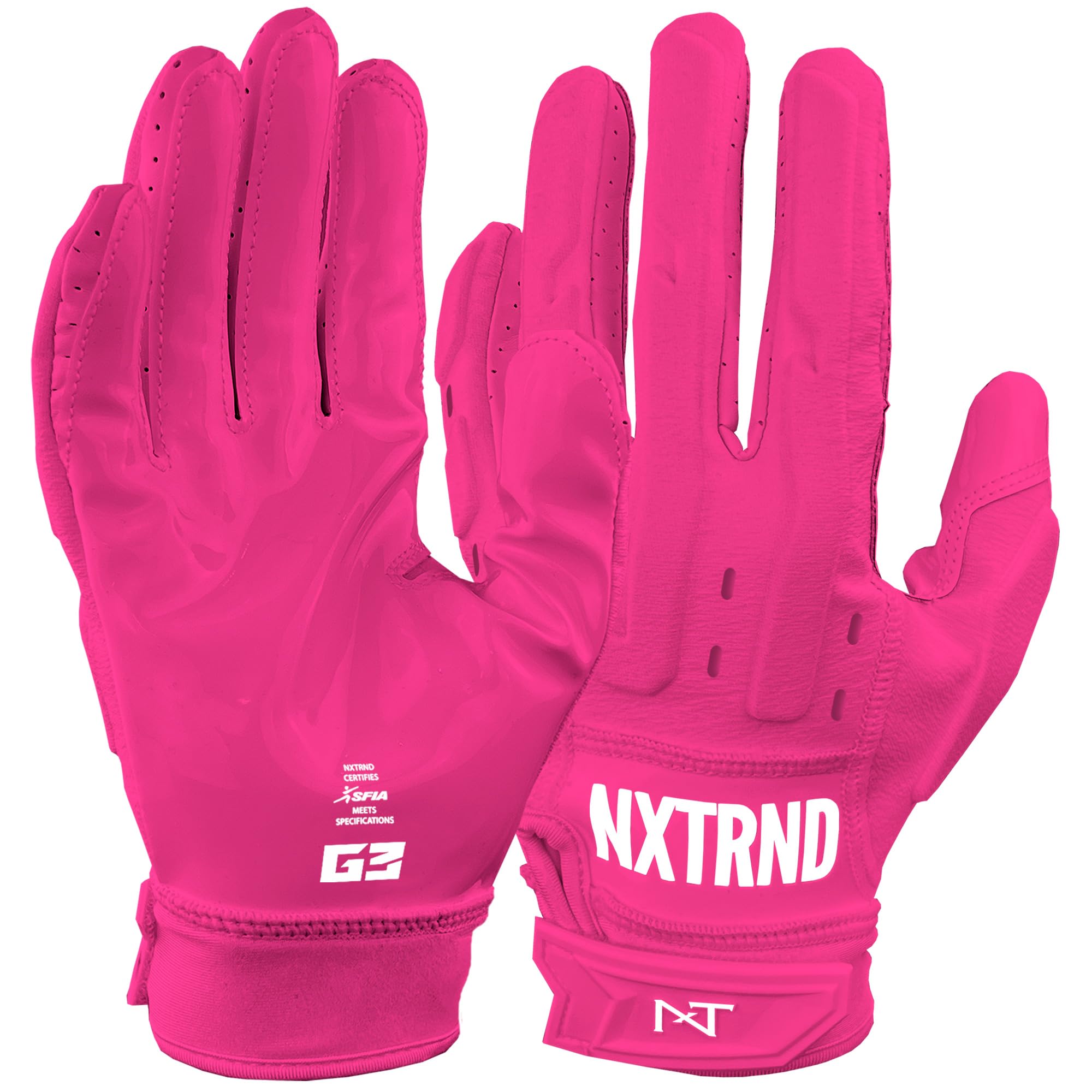 Nxtrnd G3 Pro Padded Football Gloves, Sticky Padded Receiver & Lineman Gloves