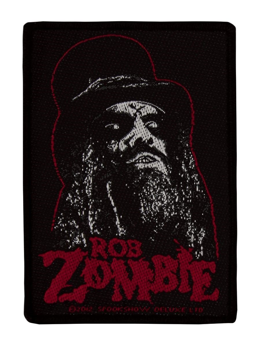 Rock Off Officially Licensed Products Black Rob Zombie Portrait Patch