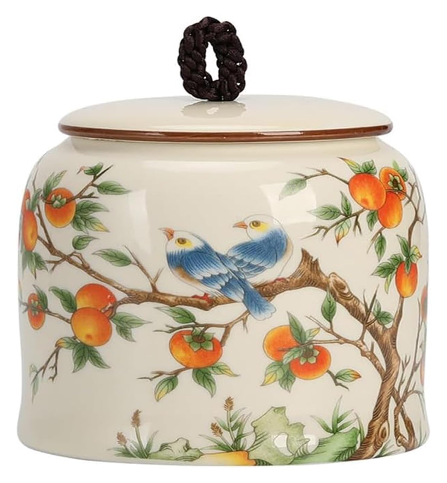 Pojemnik na herbatę z ceramiki Pottery Ceramiczny pojemnik na herbatę z pokrywką Vintage chińskie puszki puszka do kuchni herbata kawa salonu półka prezent D