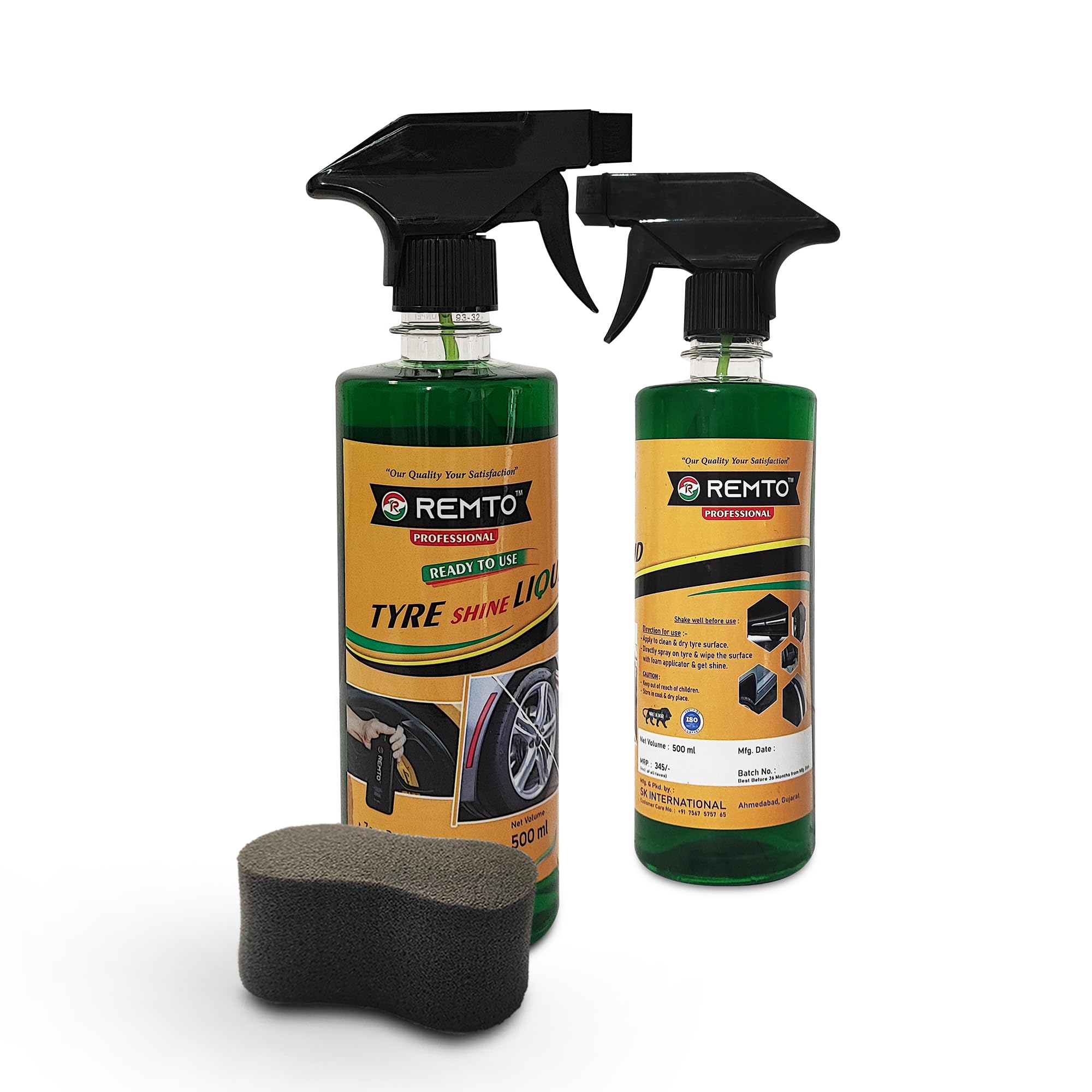 Bike & Car Tyre Polish (500 ML) - Extreme Black Shine, Long Lasting & Dirt Repellent - Ultra Wet Black, Non-Greasy for Cars