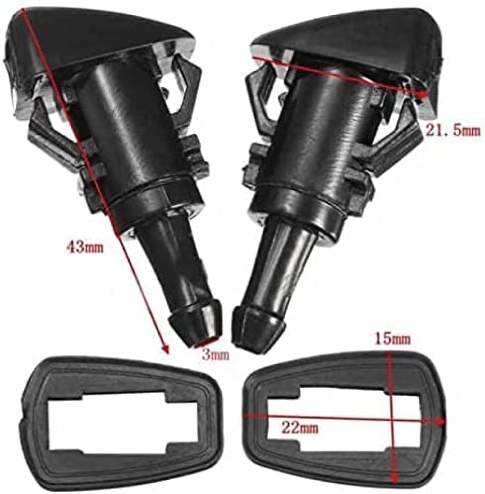 Ugelli Lavavetri Universali - 2 Pezzi Per Chrysler Jeep Dodge - Foto 4