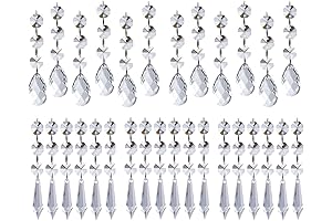 60 PCS Acrylic Crystal Beads Teardrop Garland