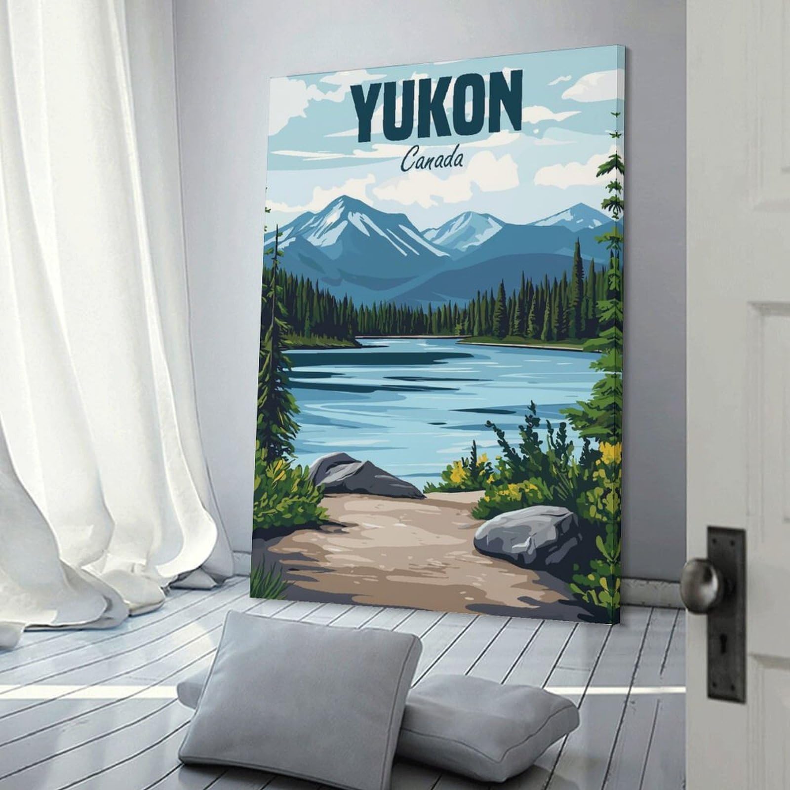 Junmoney Yukon Canada Travel Wall Art Print 20x30inch(50x75cm), for Home, Office, Studio Or Guest Room, A Flexible Wall Accent for Shared Spaces