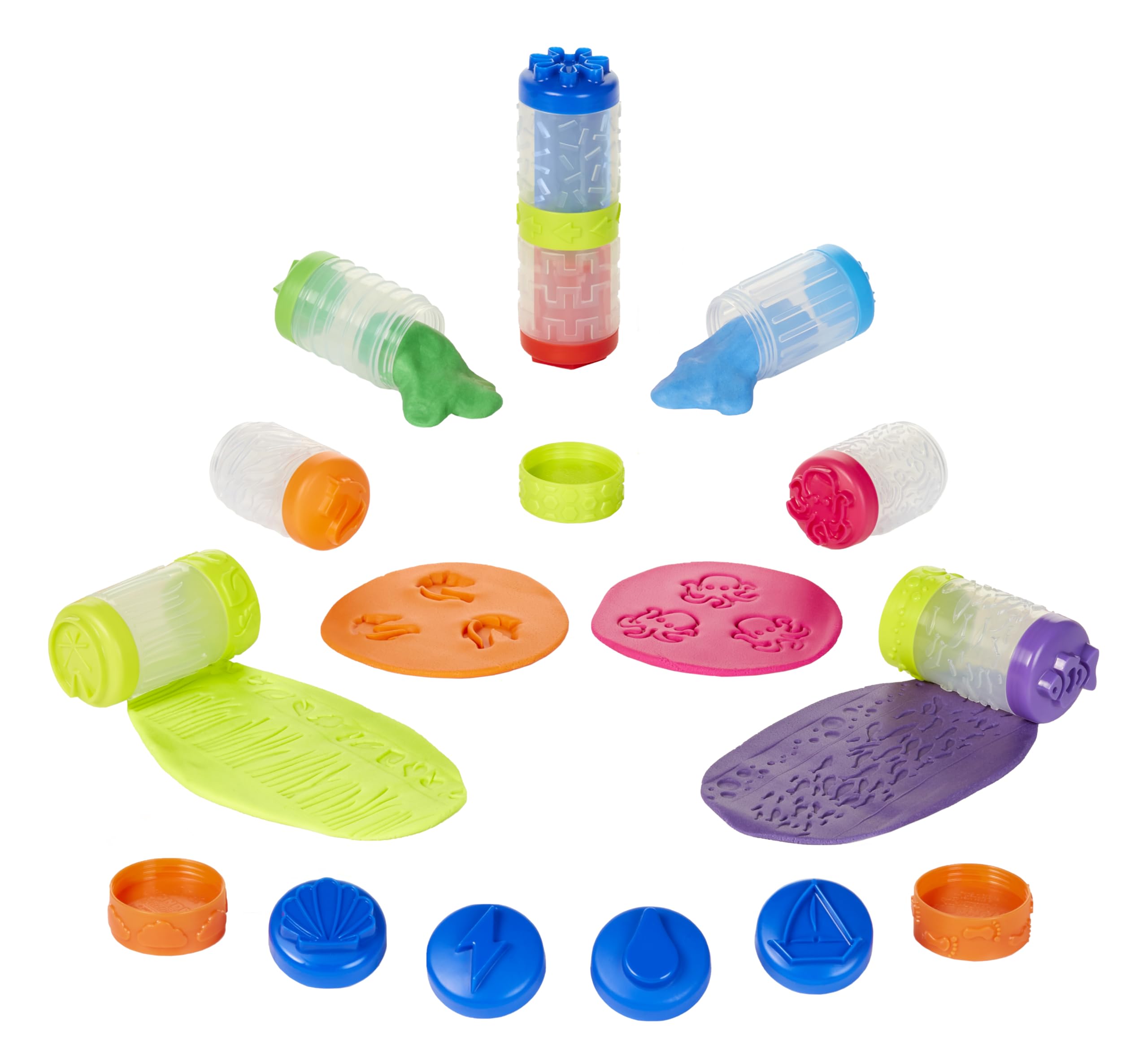 Wonder Factory Never Dry Dough Mega Box Set - Includes 8 Tubes of 59mL Dough, Colourful Modelling Compound, Does Not Dry Out, No Gluten, and Smells Nice, Creative Toys for Children