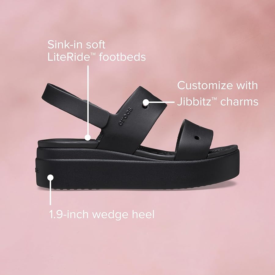 ☆送料無料☆ CROCS BROOKLYN 4U ☆ Amazon.com | Crocs Womens Brooklyn 4U Low Wedges Black 4