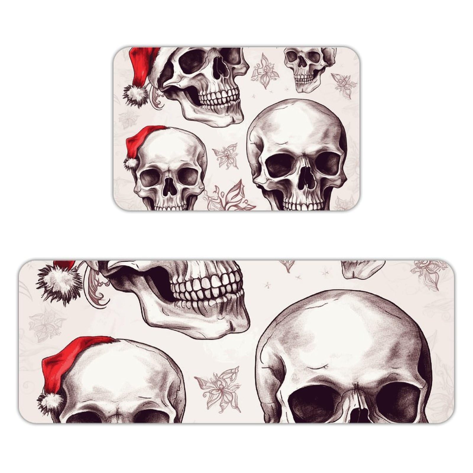 Tapete de cocina Sketchy Skulls para evitar salpicaduras con franela absorbente